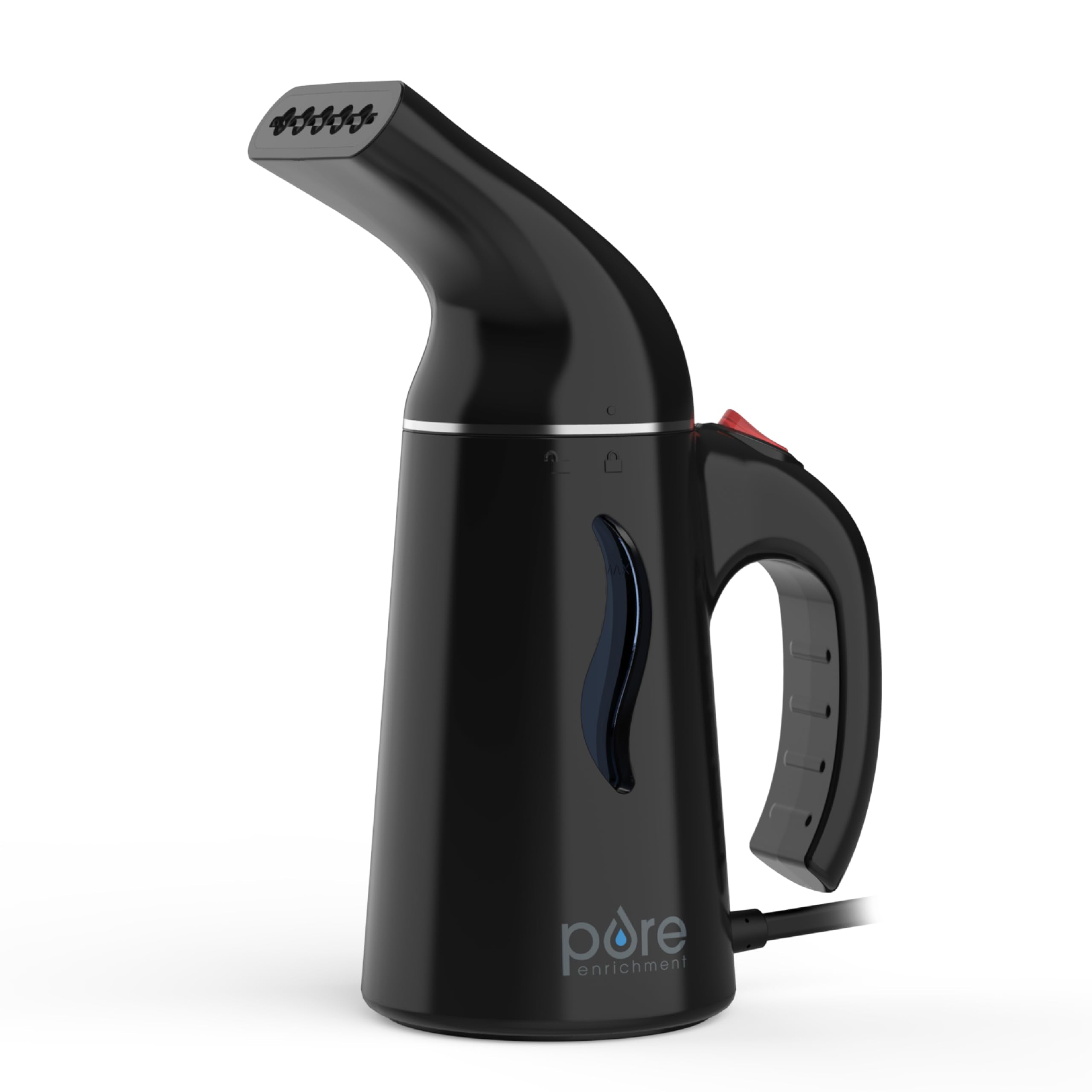 Pure Enrichment PureSteam Portable Fabric Steamer - Handheld, Fast-Heating, Auto Shut-Off, Black, 1 Count, Model PEMINISTM-B