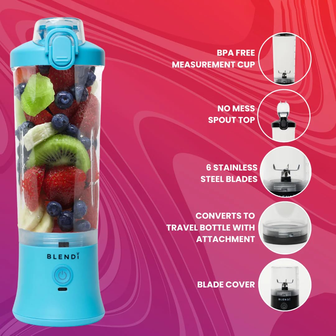 Blendi X - Large 24 Oz Bpa-Free Usb Rechargeable Personal Travel Blender -