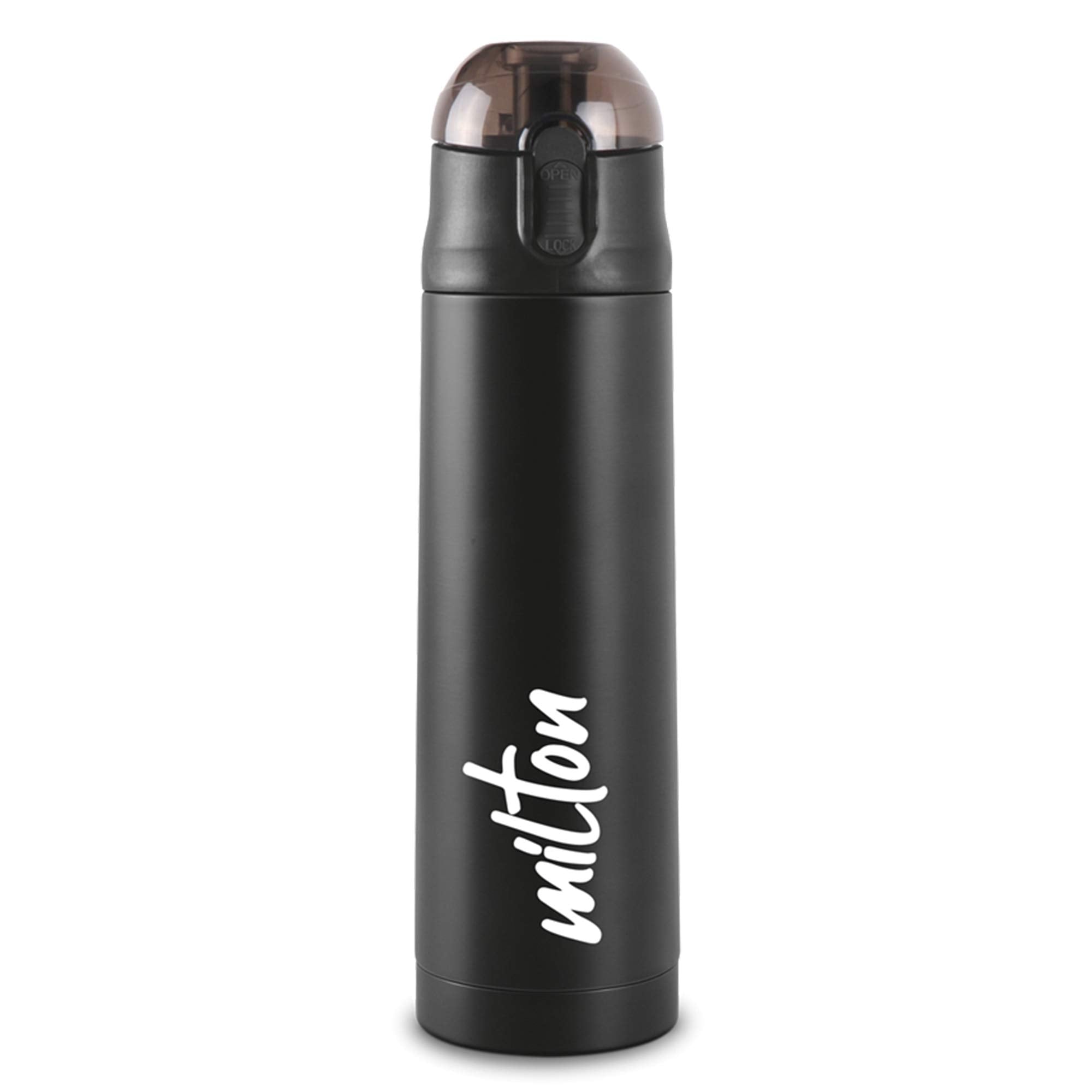 Milton New Crown 900 Thermosteel Bottle With One Touch Safety Lock, 750 Ml Water Bottles, 24 Hours Hot And Cold, Easy To Carry, 