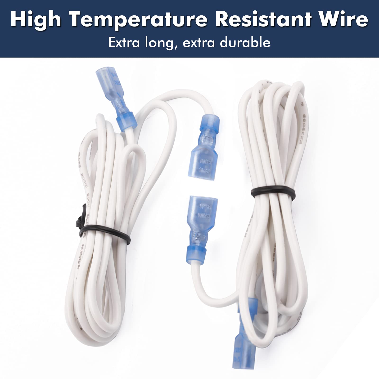 Hiorucet Yiming Magnetic Thermostat Switch With High Temperature Resistant Wire For Fireplace Blower Fan, Wood Stove, Gas Log Fi