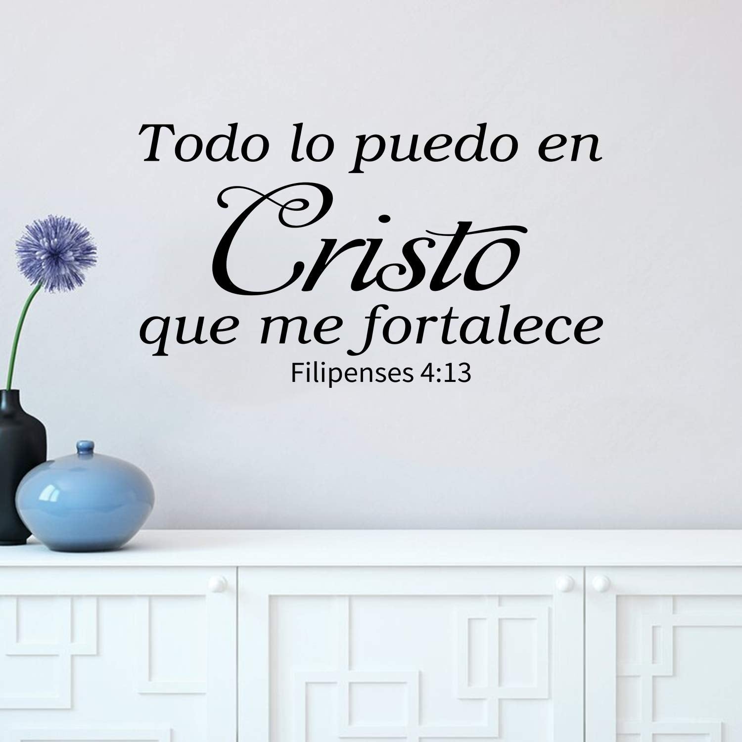 Anfigure Vinilos Decorativos Para Pared, Frases Para Decorar Pared En Espa?L, Dios Biblicos Calcomanias Quotes Home Art Decor Vi