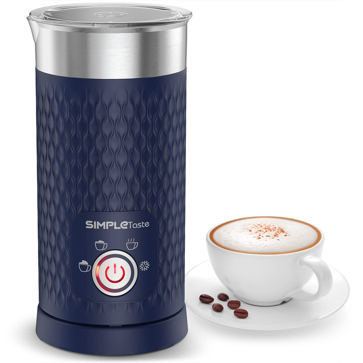 Simpletaste Milk Frother, 4-In-1 Electric Milk Steamer, Automatic Warm And Cold Foam Maker And Milk Warmer For Latte, Cappuccino