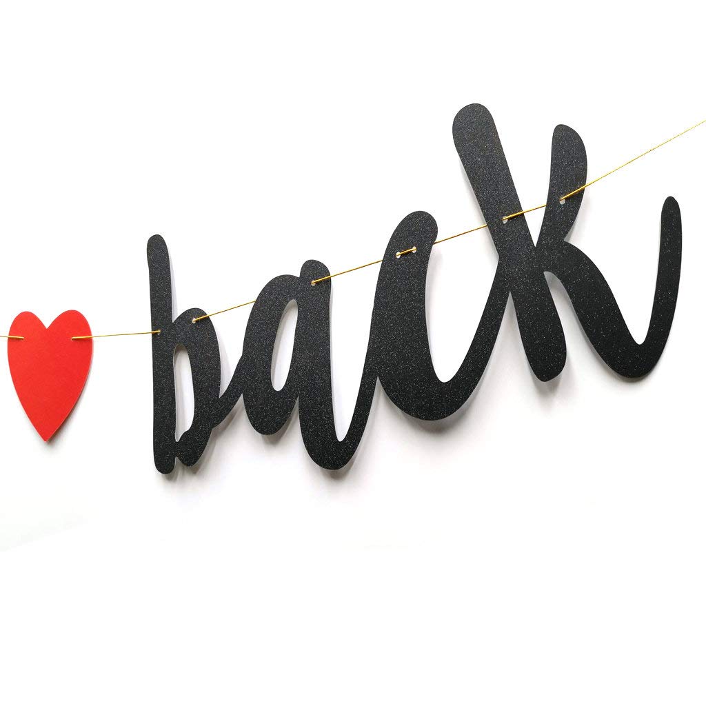 Welcome Back Banner Black Glitter Welcome Back Party Sign Returning Home Teenager Homecoming Home Coming Returning Home Hospital
