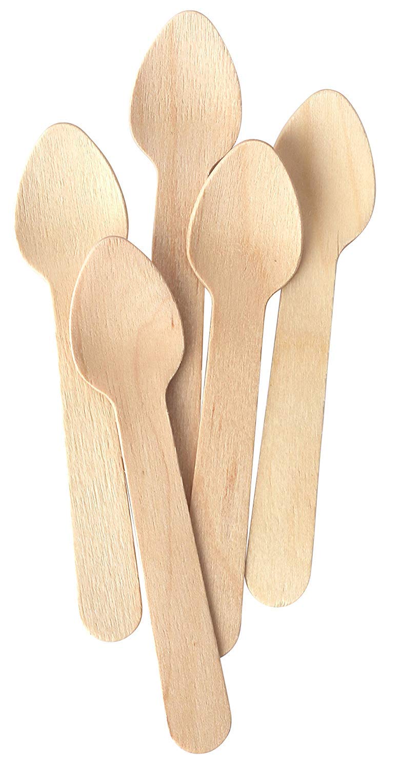 4.5 Wooden Taster Spoon - Pack of 500ct