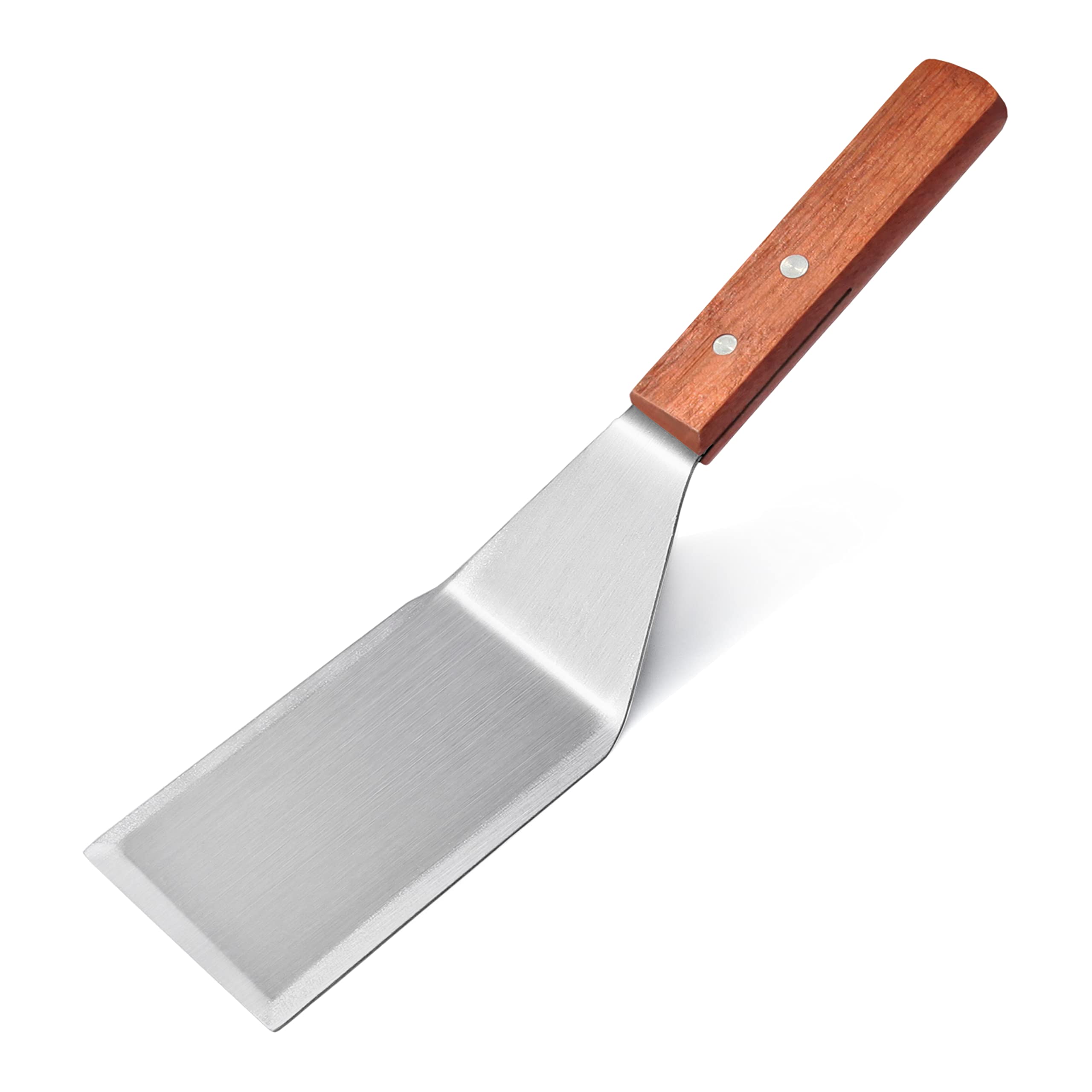 New Star Foodservice 36299 Wood Handle Heavy Duty Hamburger Turner/Spatula With Cutting Edge, 11.5''