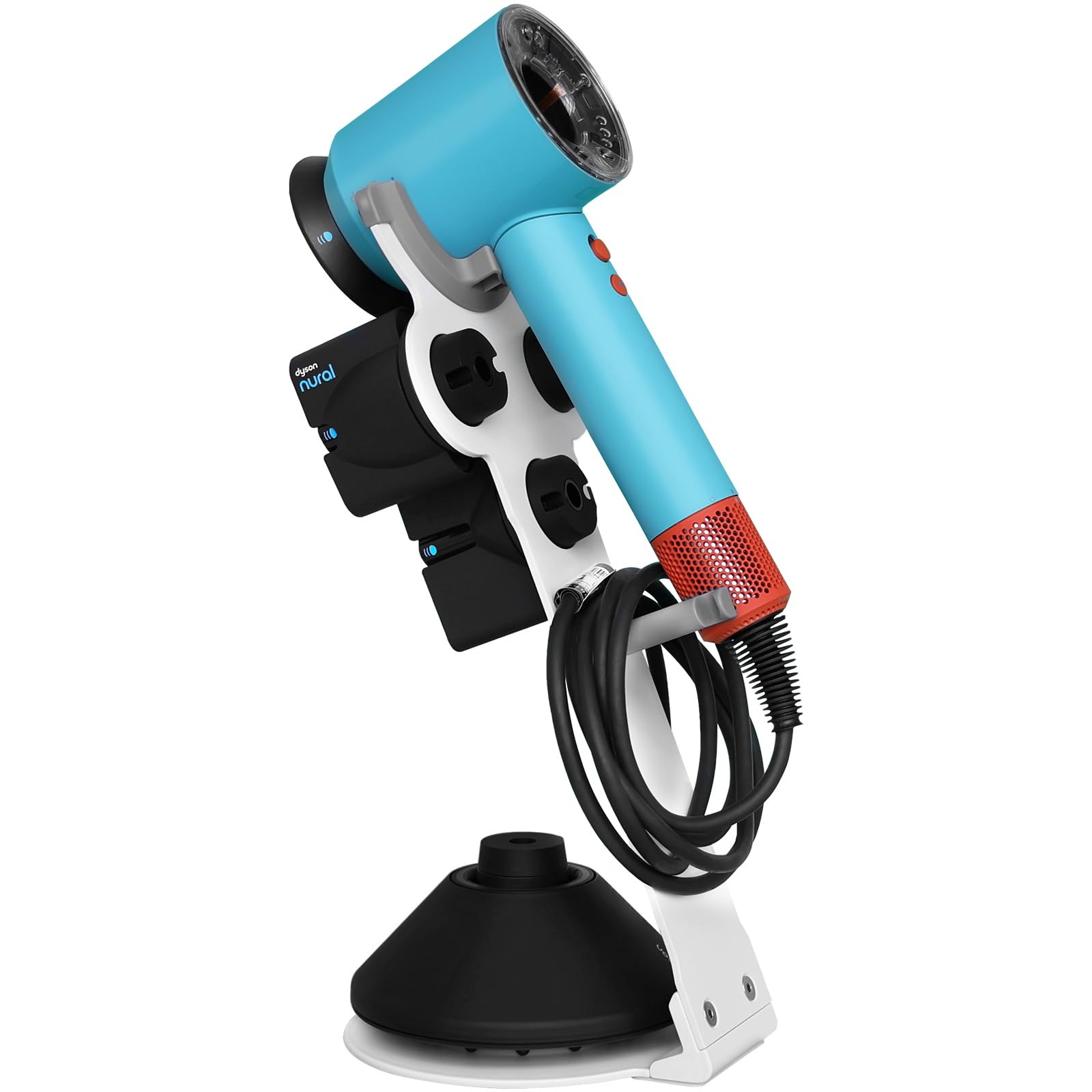 Catoomuu Hair Dryer Stand Holder For Dyson Supersonic, Dyson Blow Dryer Accessory Organizer, Attachments Counter Storage Rack, W