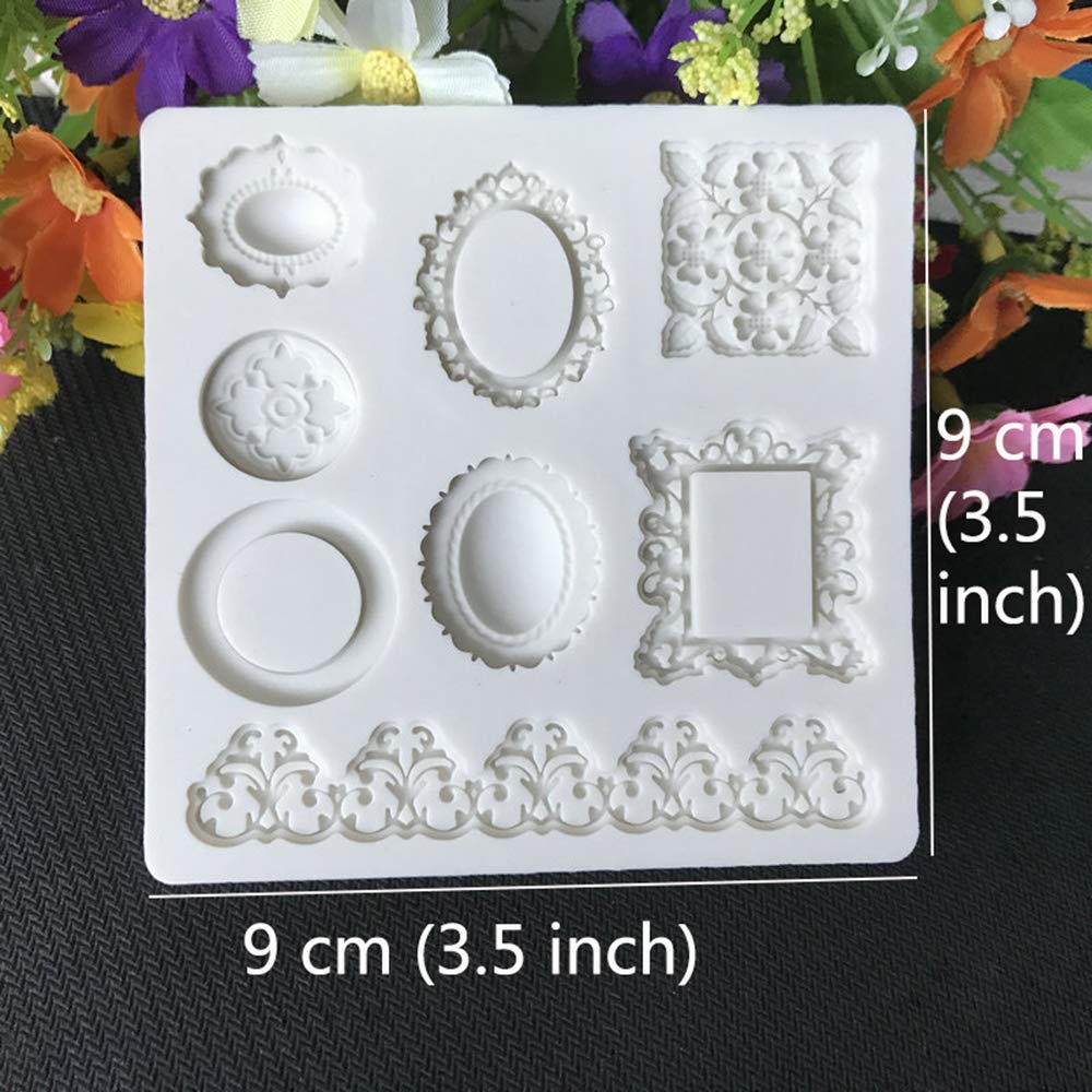 Jurxy 2Pcs Silicone Fondant Cake Decorating Mold For Chocolate, Baking, Sugar Craft, Polymer Clay, Soap, Cupcake - Bee Crown Key