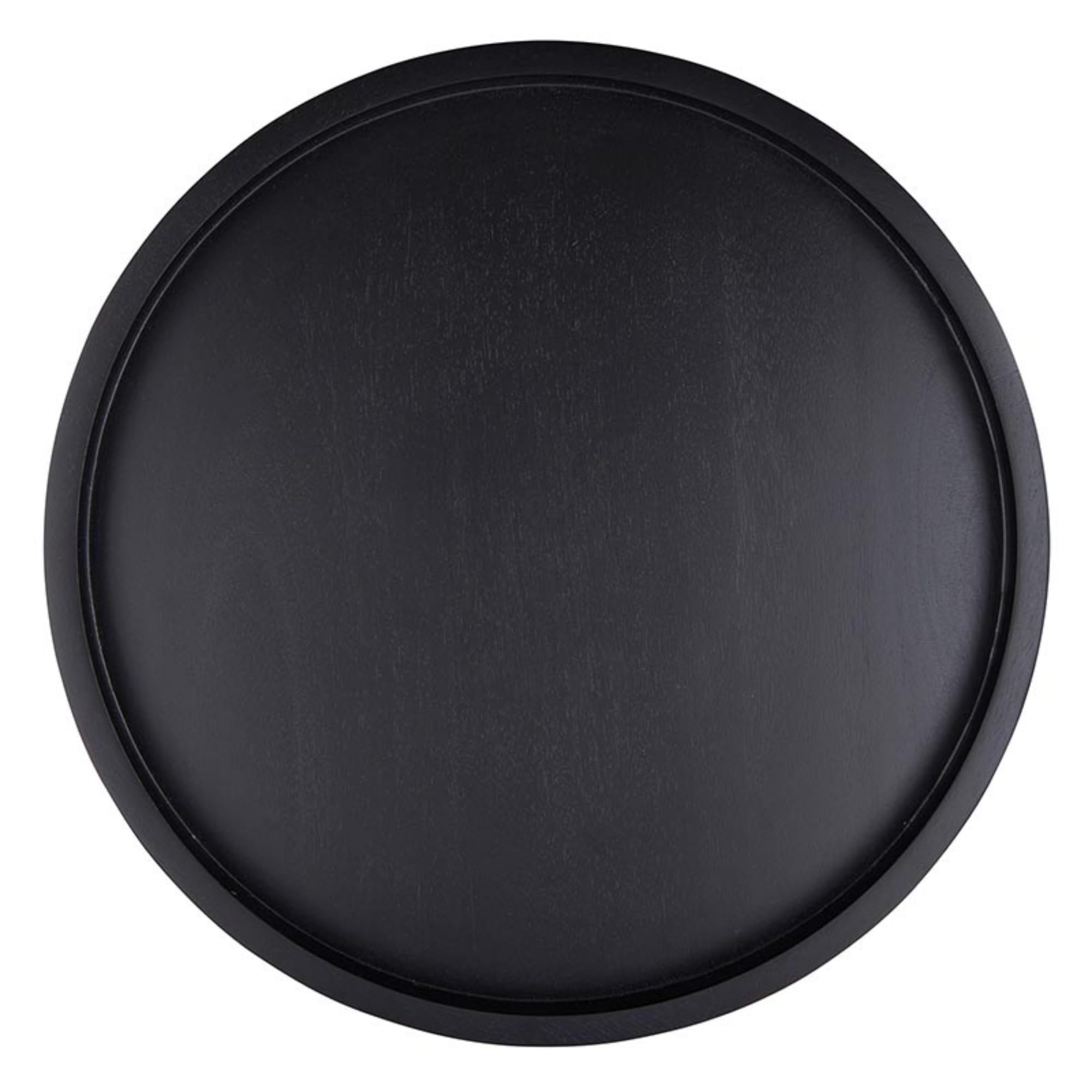 Santa Barbara Design Studio Mango Wood Lazy Susan for Table Top Turntable Charcuterie Board Serving Tray, 15.75 D x 2 H, Black