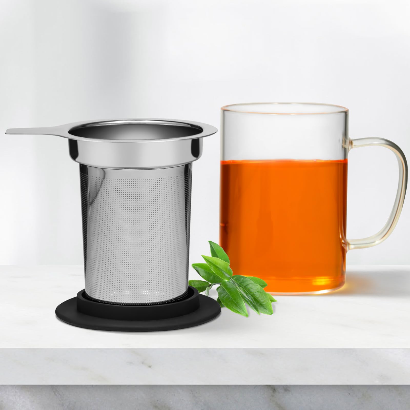 Paracity Tea Infuser For Loose Leaf Tea, Loose Leaf Tea Infuser With Handles, Tea Strainer Extra Fine 18/8 Stainless Steel, Tea