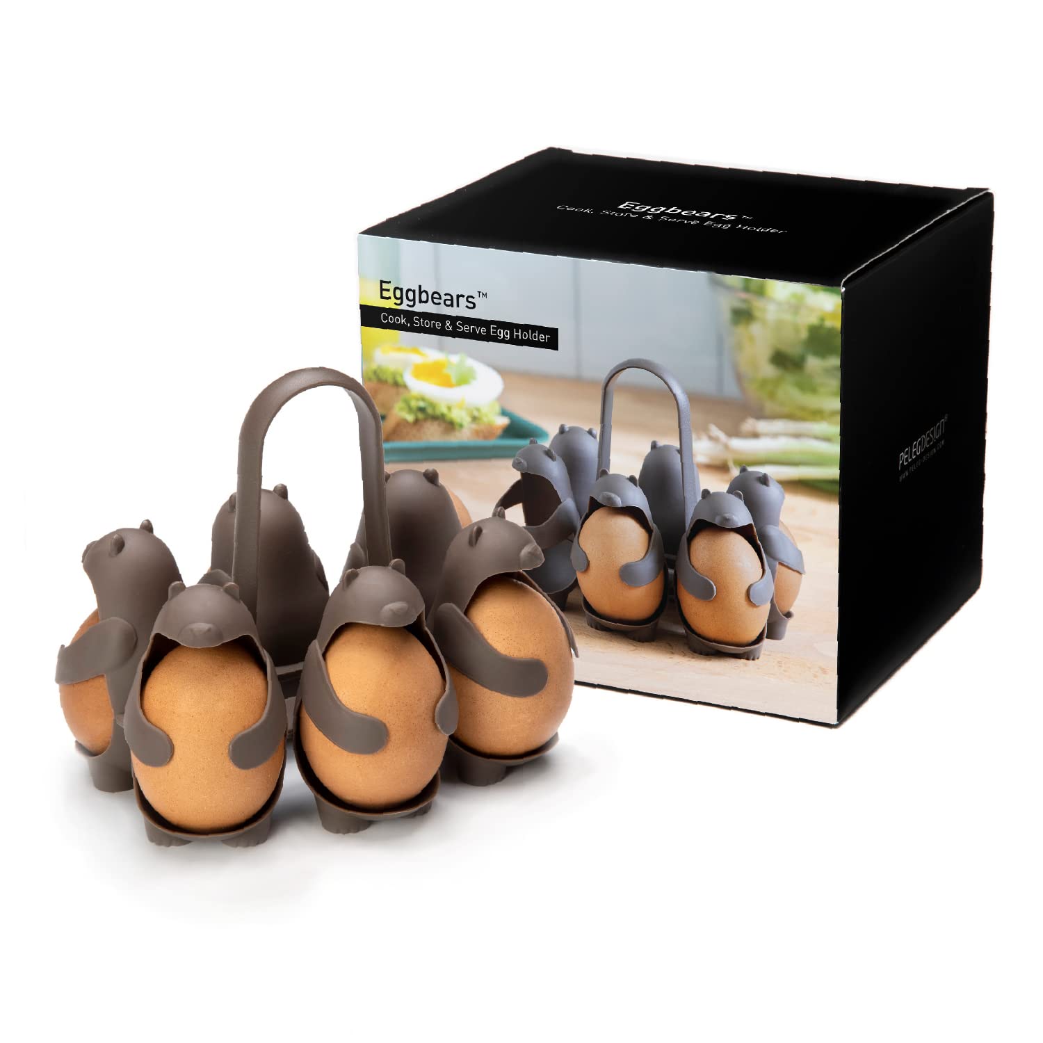 Peleg Design Egg Holder, Brown, 14.5X11X13 Cm