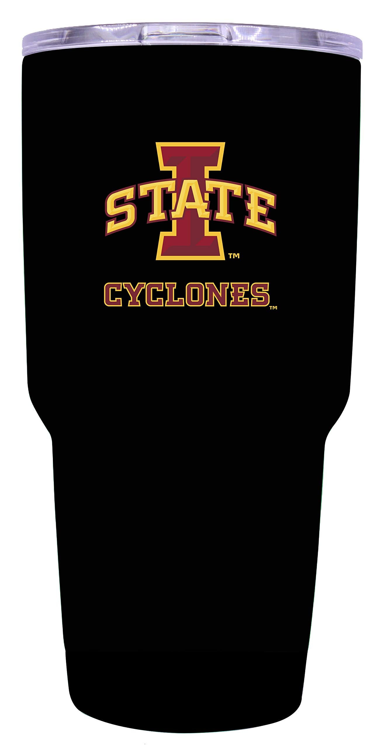 R And R Imports Iowa State Cyclones 24 Oz Black Insulated Stainless Steel Tumbler Officially Licensed Collegiate Product