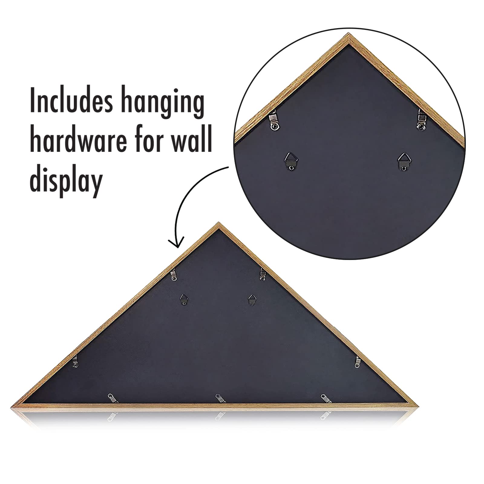 Americanflat Small Folded Flag Display Case - Fits Folded 3x5 Ceremonial Flags (Not for Burial Flag) - Silhouette Collection -