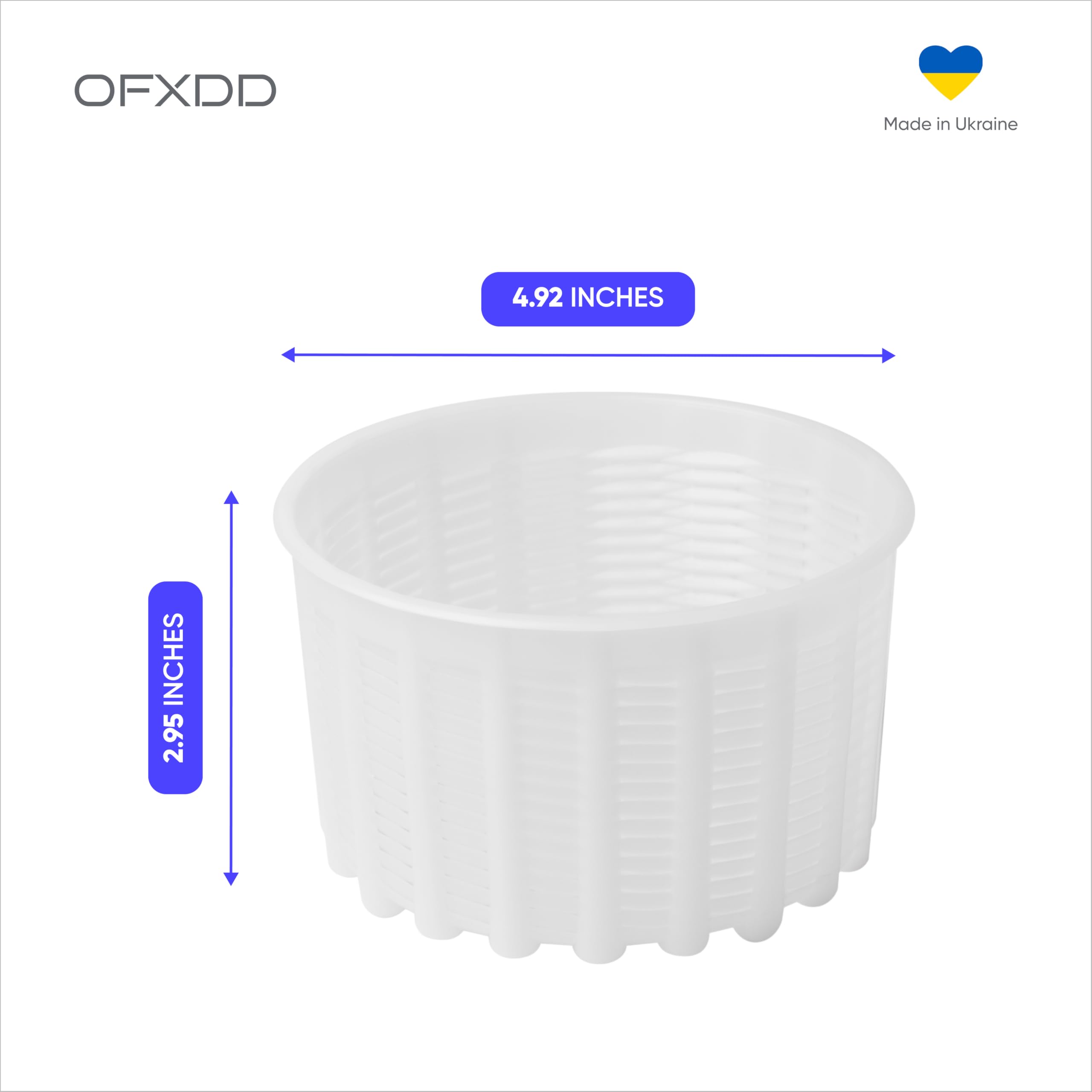 Ofxdd Cheese Mold For Cheese Making - Cheese Molds 2 Pcs - Plastic Ricotta Basket 20 Oz - Cheese Form Mold For Feta, Camembert,