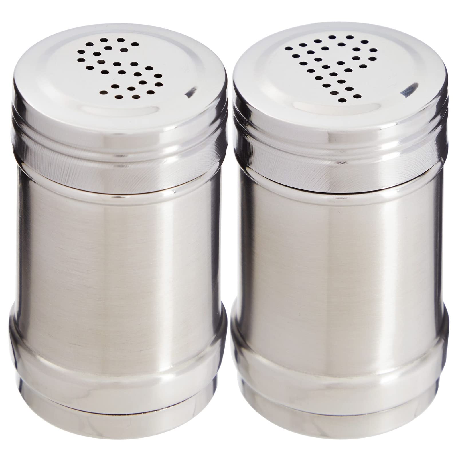 Juvale 2 Ounce Stainless Steel Metal Salt And Pepper Shakers For Kitchen Counter, Dinner Table, Condiments, And Cooking, Refilla