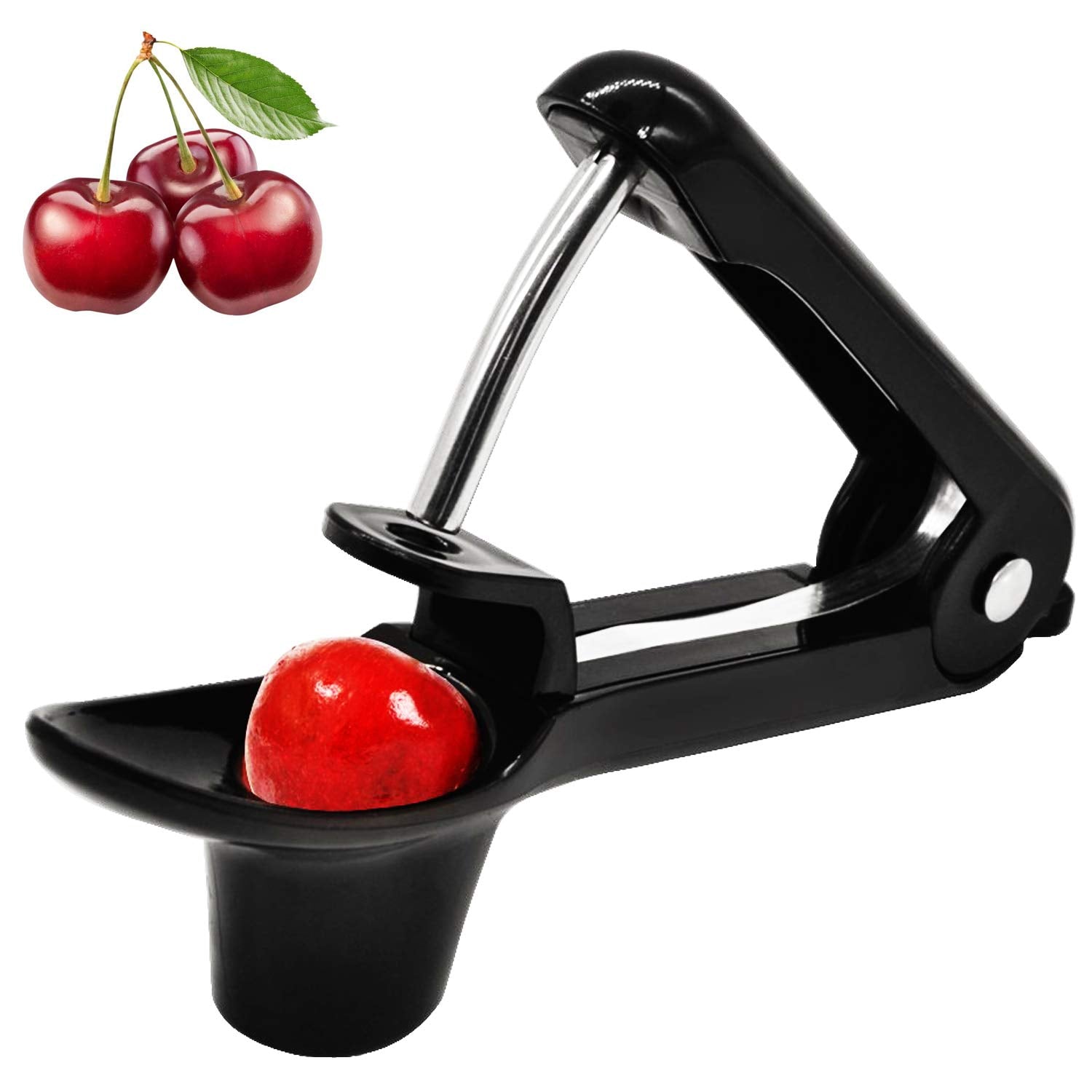 Cherry Pitter, Yisscen Cherry Olive Seed Remover Tool With Food-Grade Silicone Cup, Heavy-Duty Cherry Stoner/Cherry Core Remover