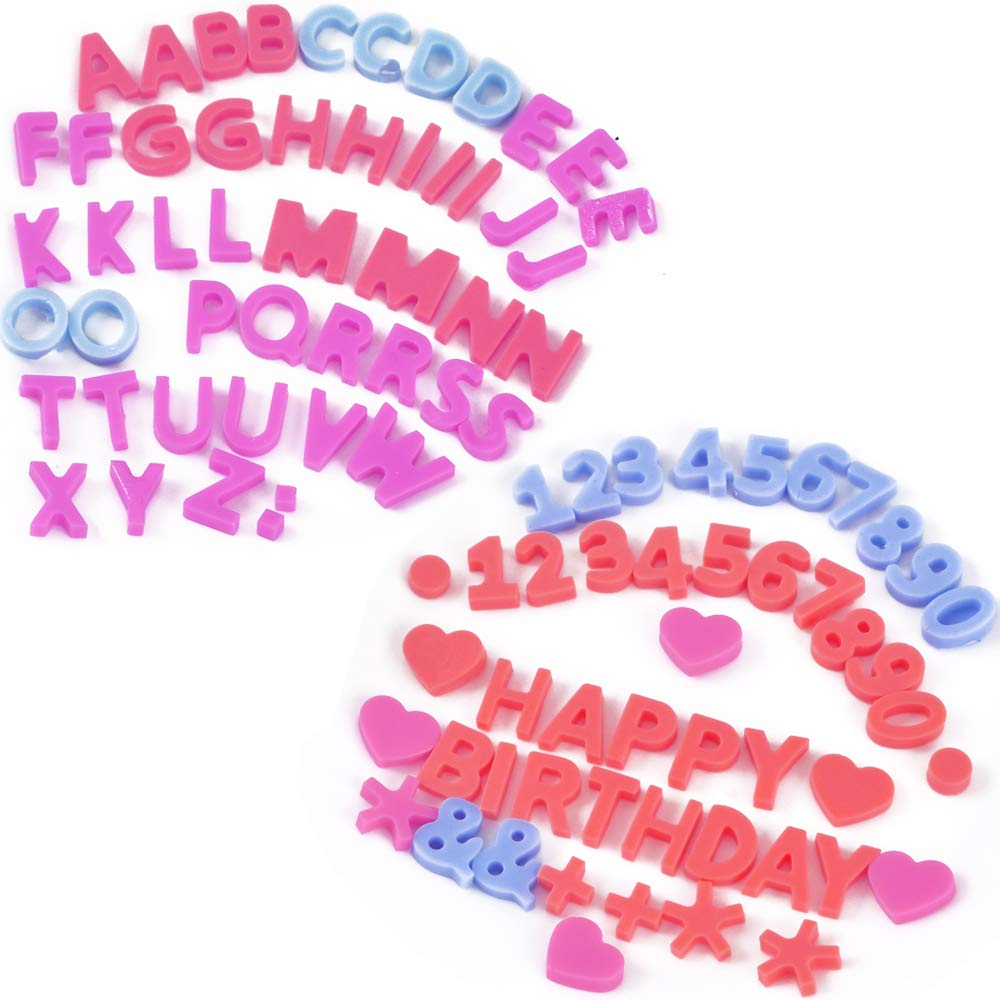 Newk Letter and Number Chocolate Silicone Molds ?4 Packs Silicone Molds for Birthday Cake Decorations Symbols