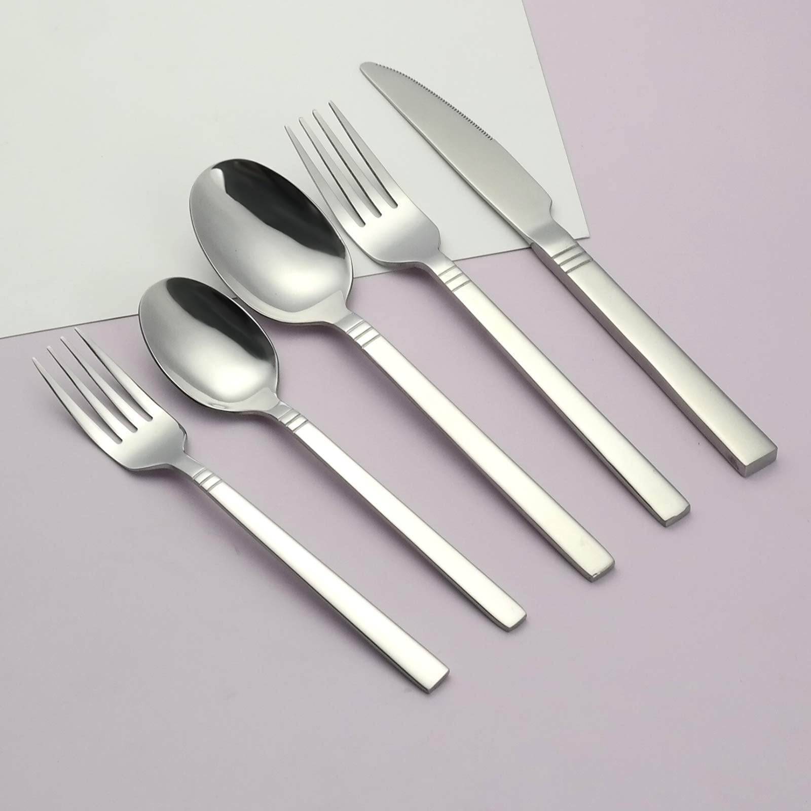 Morcte 80-Piece Stainless Steel Flatware, Service For 16