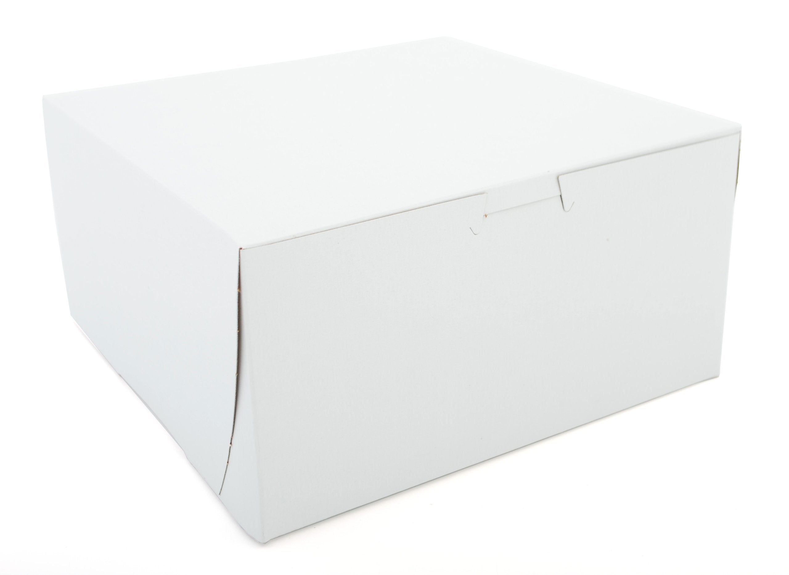 Southern Champion Tray 0941 Premium Clay-Coated Kraft Paperboard White Non-Window Lock Corner Bakery Box, 8 Length X 8 Width
