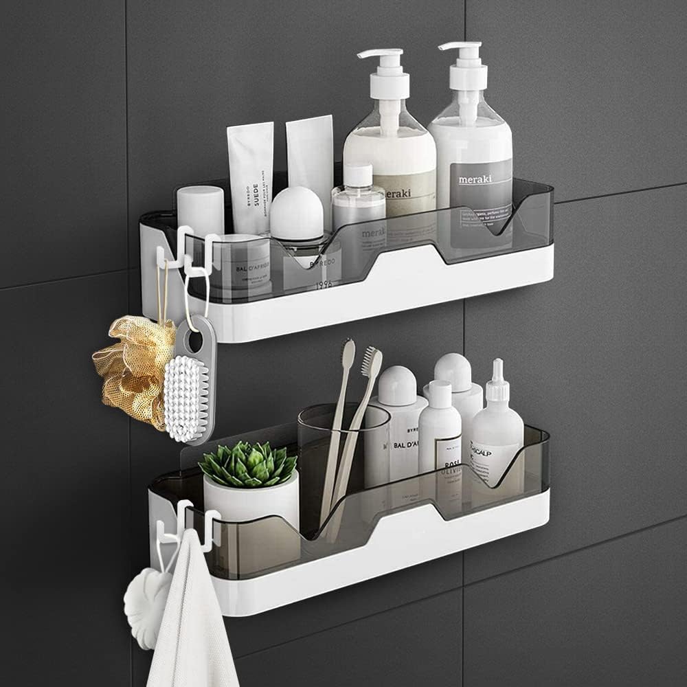 Istar Plastic SelfAdhesive Bathroom Corner Shelf Kitchen Rack Holder Wall Mounted Shelves Storage Organizer For Bathroom Kitche