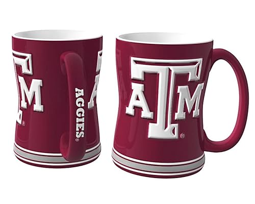 Texas Am Aggies Coffee Mug - 14Oz Sculpted Relief
