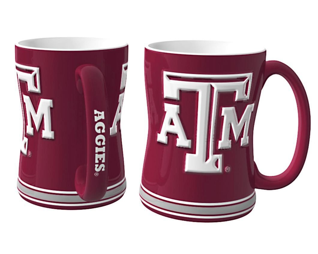 Texas Am Aggies Coffee Mug - 14Oz Sculpted Relief