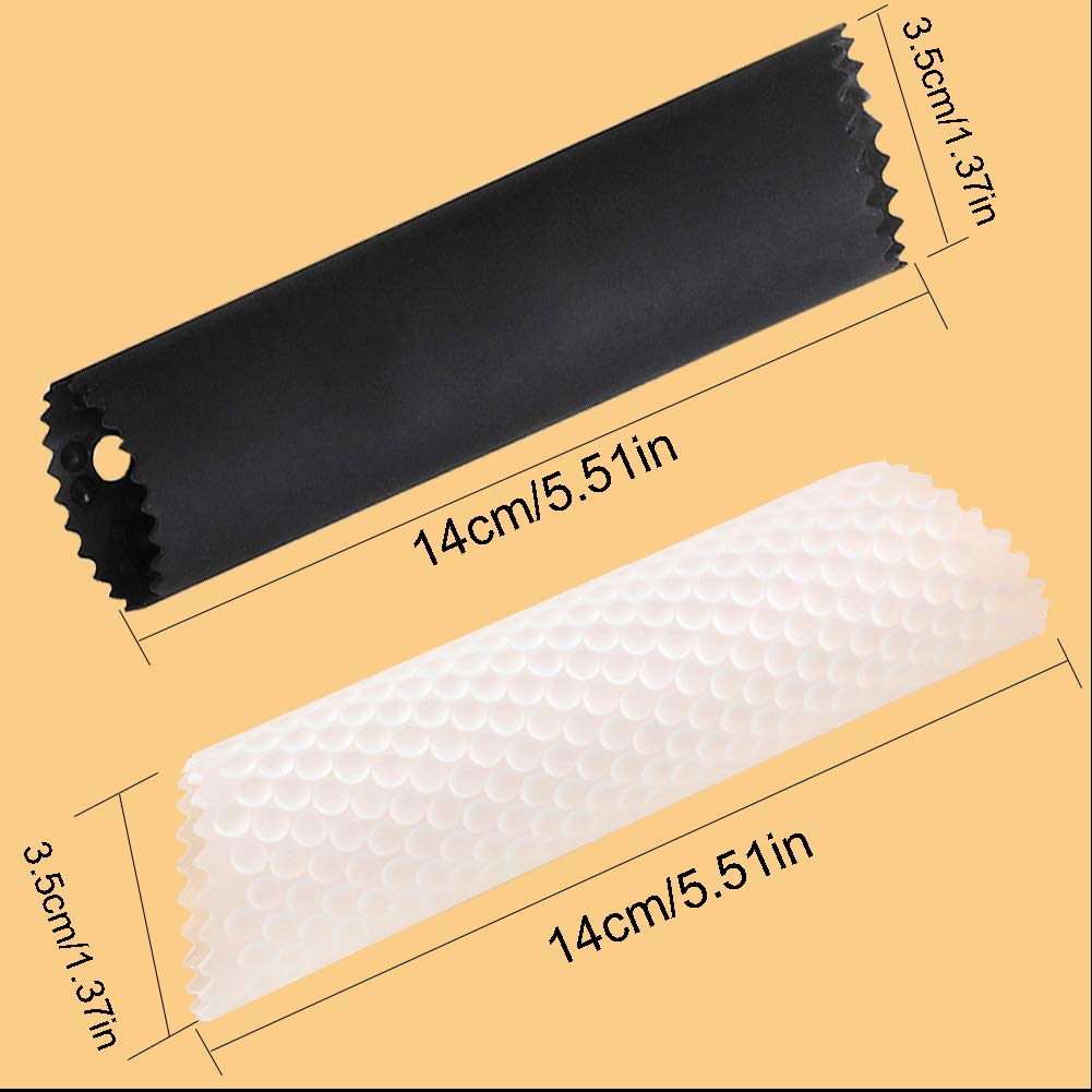 Maxracy 2 Set Silicone Garlic Peeler Easy Roller Tube Useful Garlic Odorfree Kitchen Tool (Black,Clear)