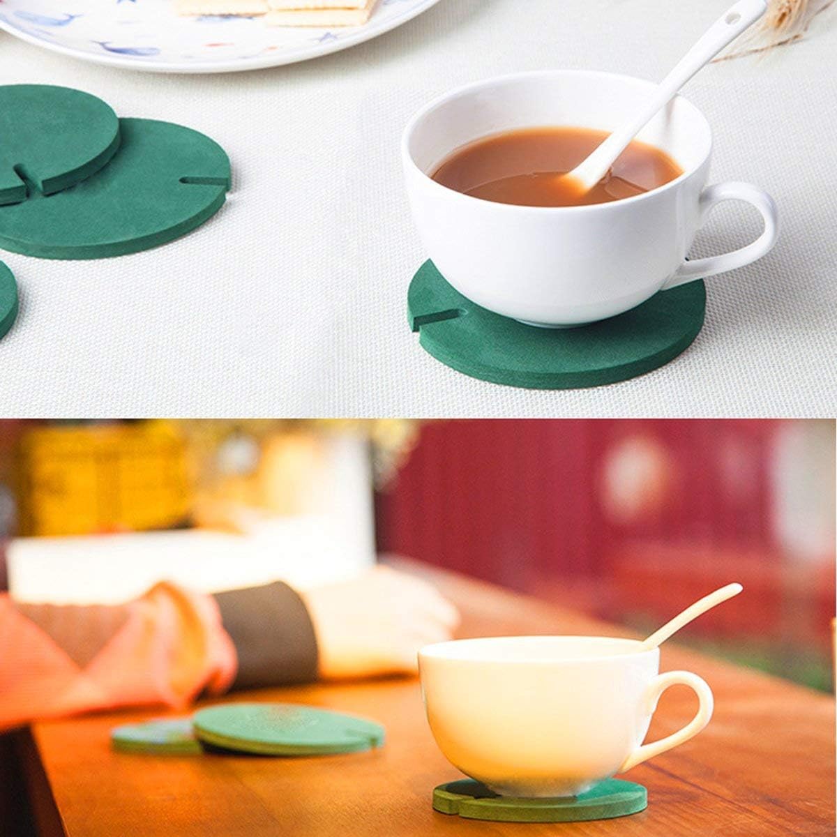 Coasters Diy Cactus Coaster Set Of 6 Pieces With Flowerpot Holder For Drinks Novelty Gift For Home Office Bar Decor And Improvem