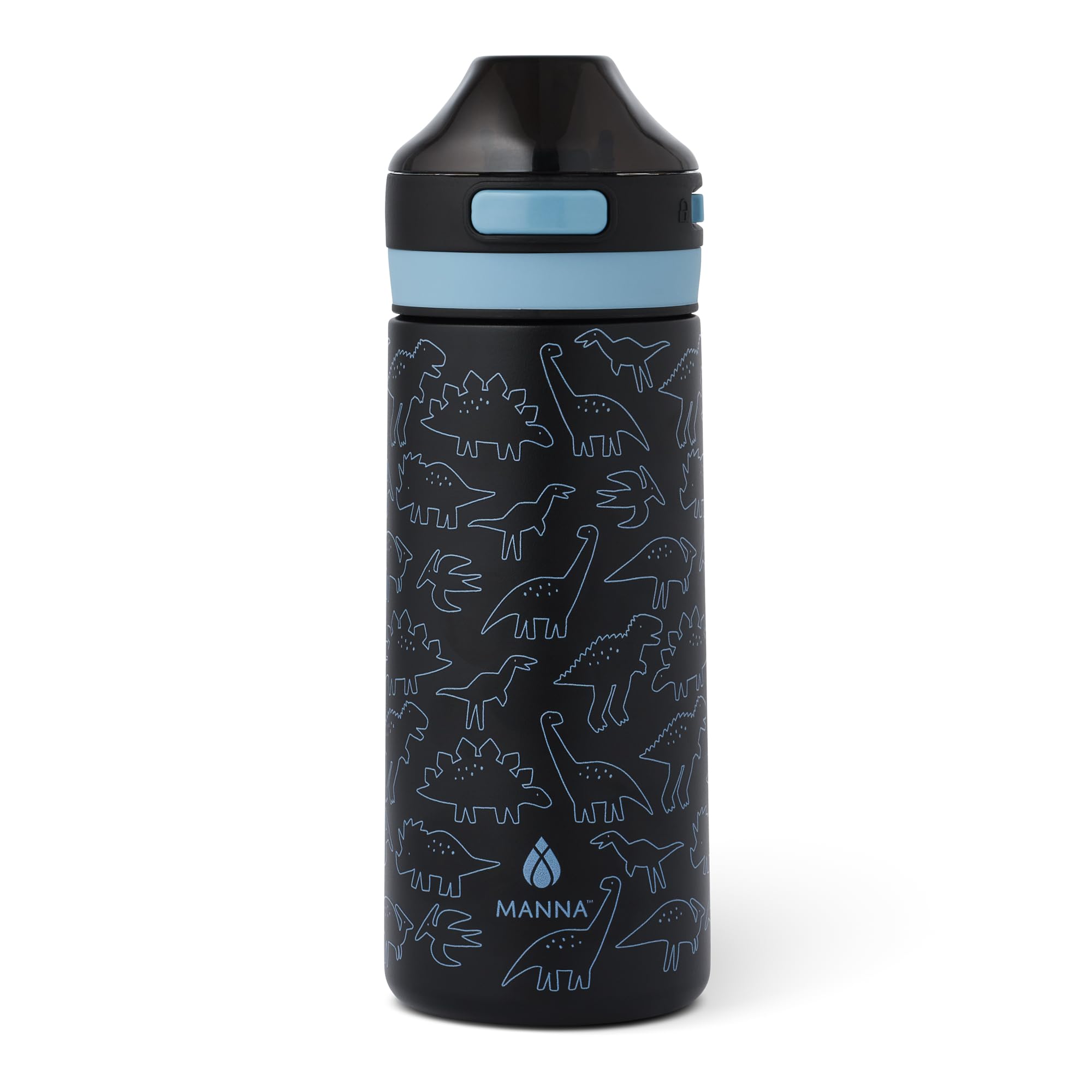 Manna Astor Stainless Steel LeakProof Reusable Water Bottle  18 Oz  Onyx Frost