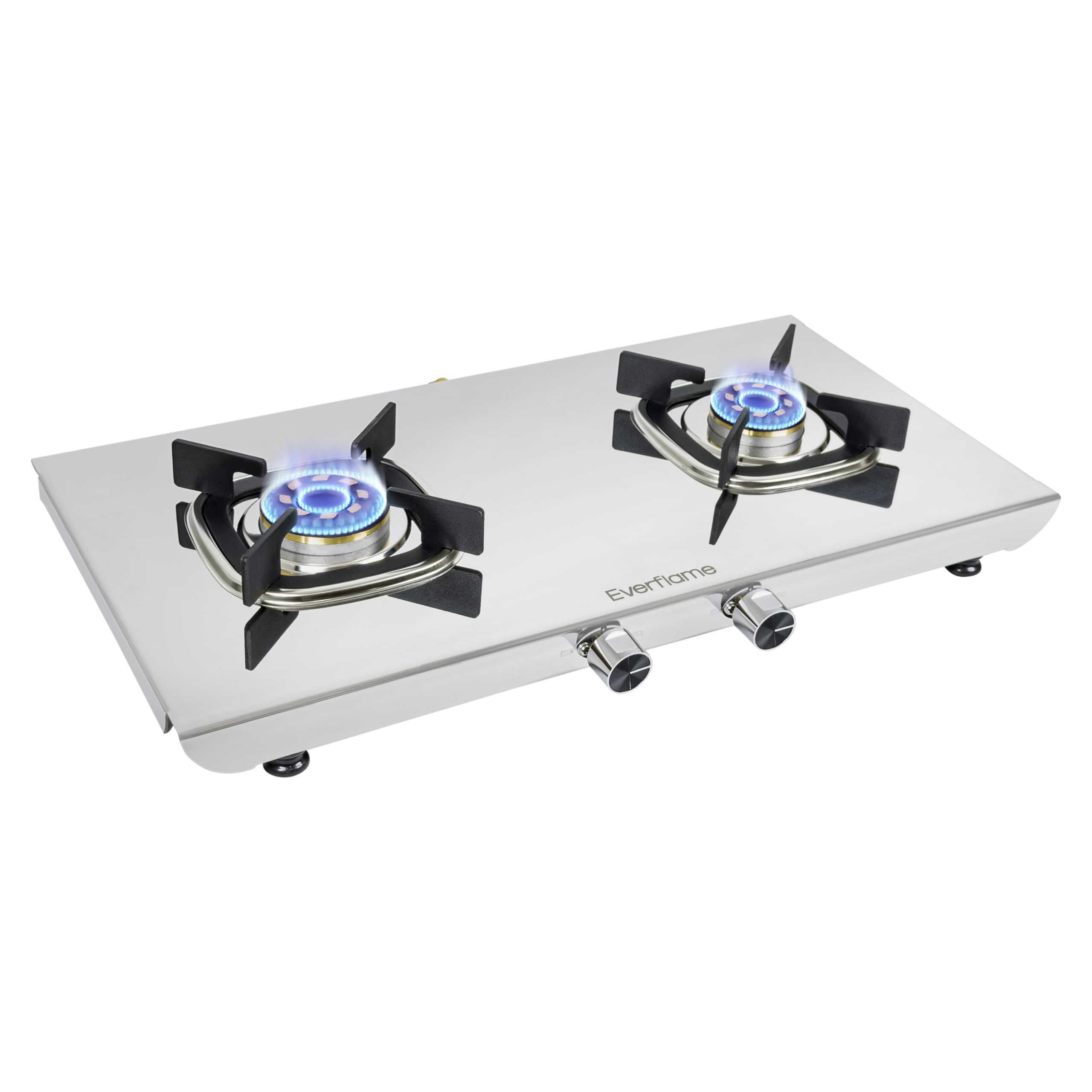 Everflame Photon 2 Burner Gas Stove | Manual Ignition | 5G Brass Burners | Isi Certified | Ss Cooktop | 5 Years Warranty On (Bod