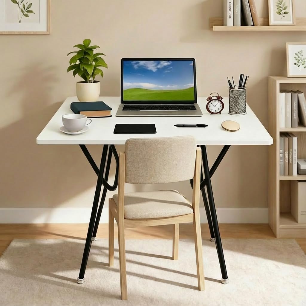 Wow Craft Multipurpose Foldable & Portable Study Table | Laptop & Computer Desk For Home & Office | 2Seater Dining Table | Engi