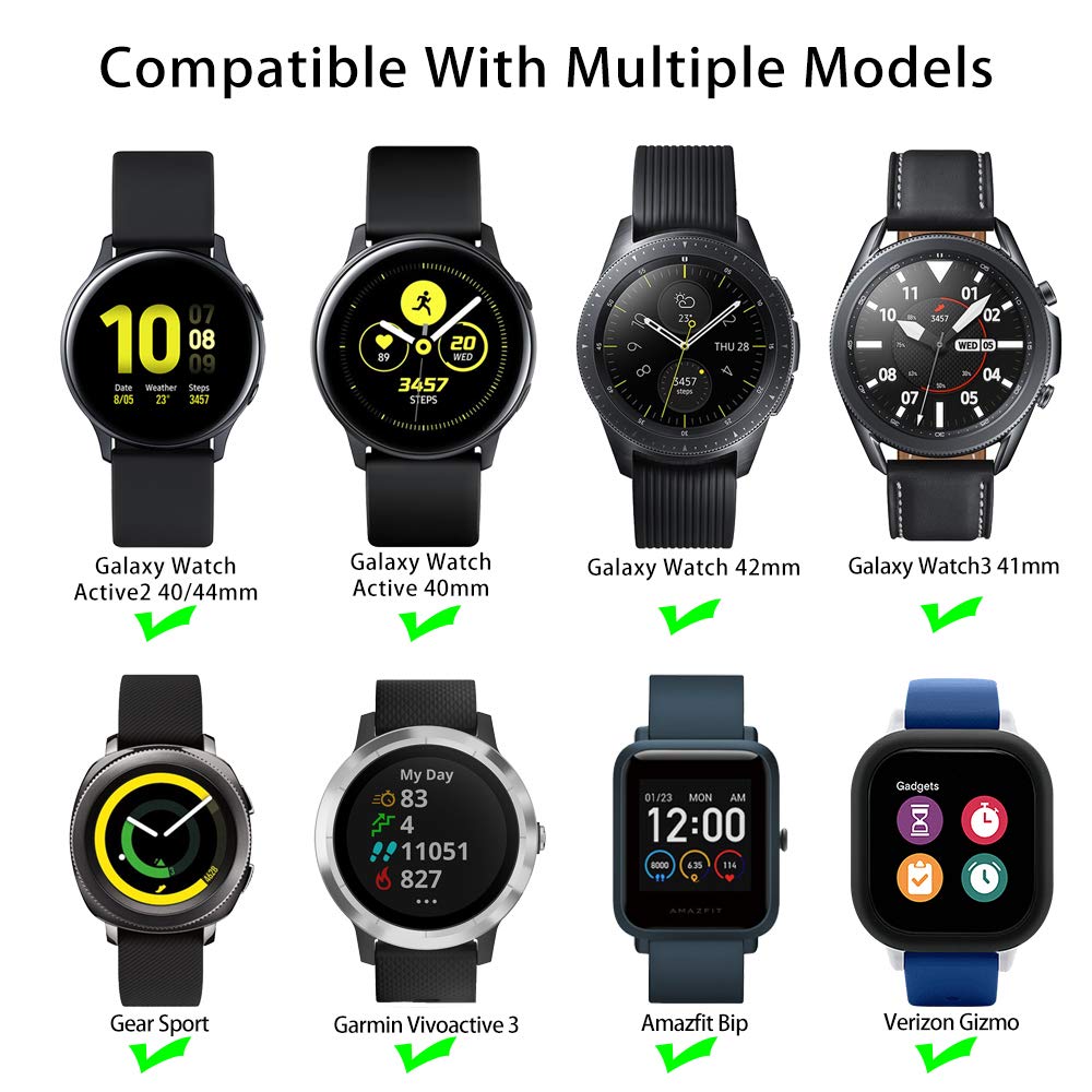 Toolaik Floral Bands Compatible With Samsung Active 2 Watch Band 40Mm 44Mm,Active Watch Band 40Mm,20Mm Silicone Watch Bands For
