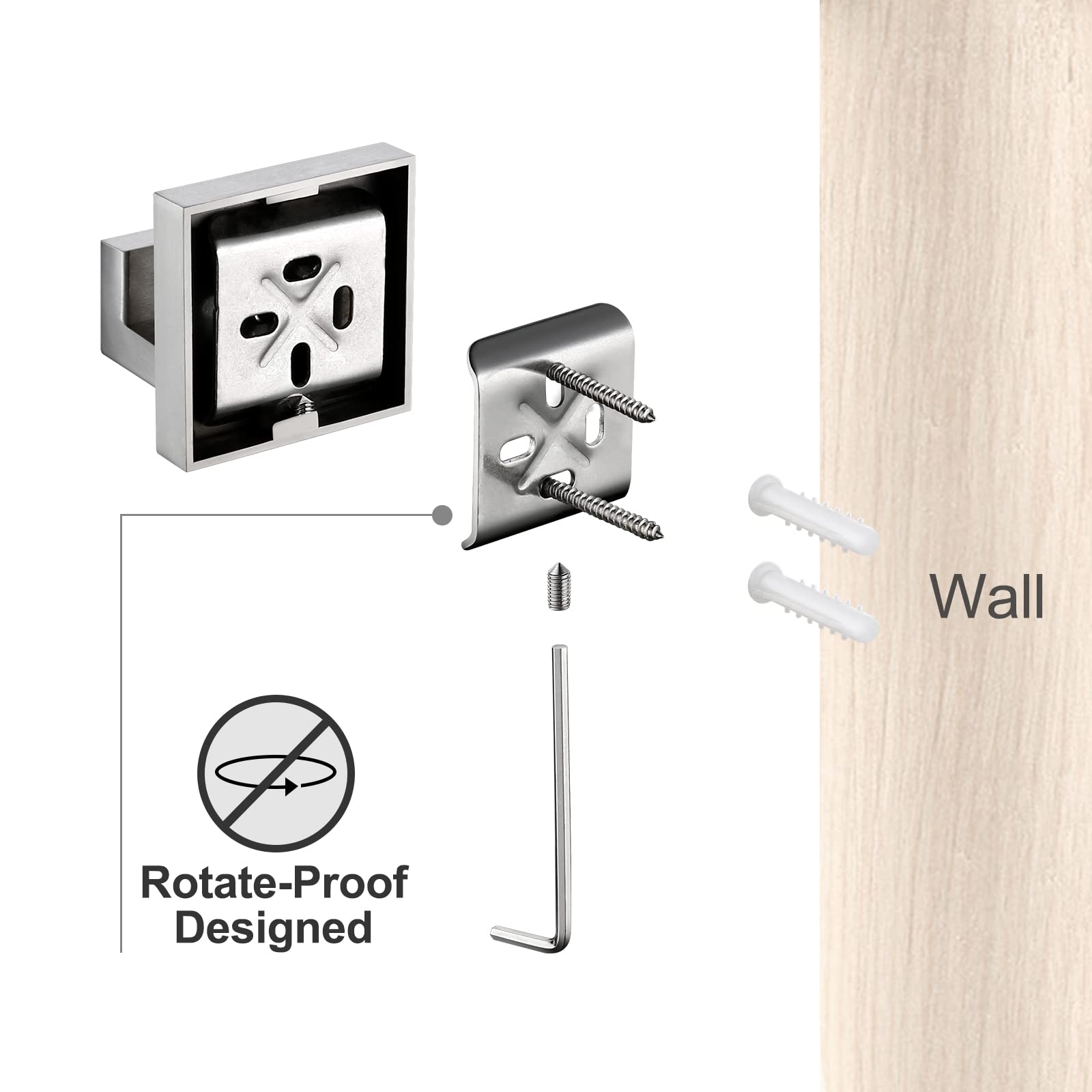 Banolux Towel Rack, 22 Inch Single Towel Bars For Bathroom, Towel Racks For Bathroom Wall Mounted Sus304 Stainless Steel Hand To