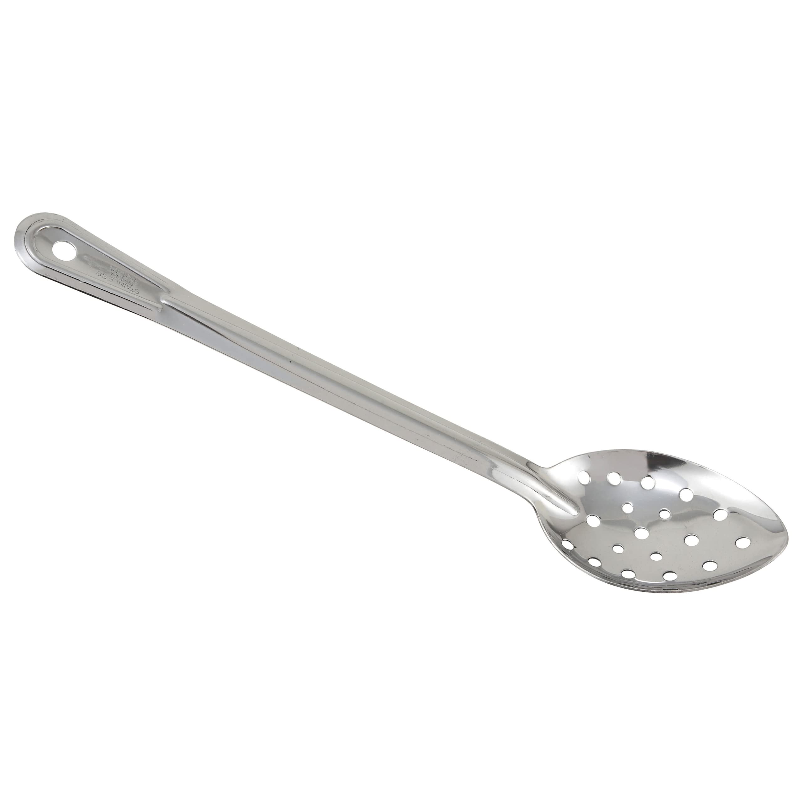 Winco Prime Stainless Steel Basting Spoon, NSF, Perforated, 15