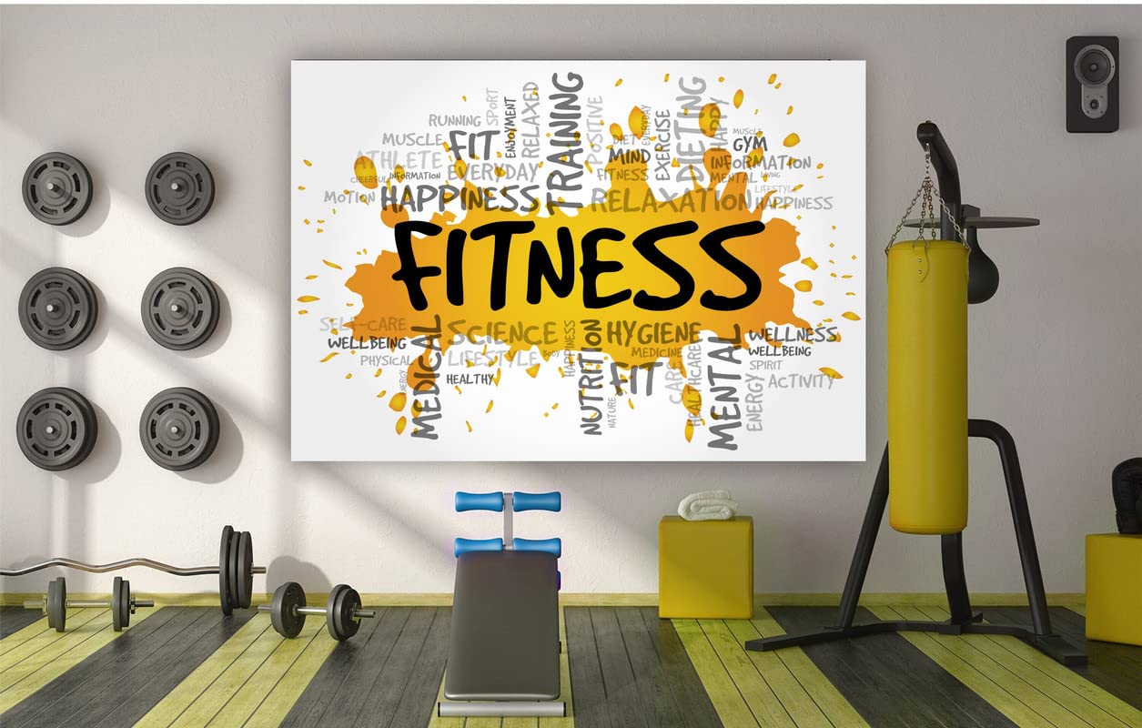 DECOR PRODUCTION Gym Quote Motivational Wallpaper Poster | Wall Sticker |Self Adhesive Vinyl for Fitness Room, Office Decor,Home