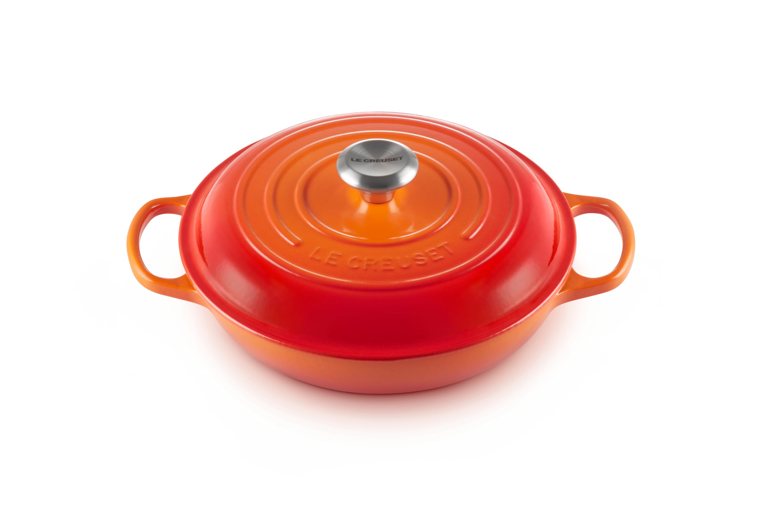 Le Creuset Enameled Cast Iron Signature Braiser, 2.25 Qt., Flame