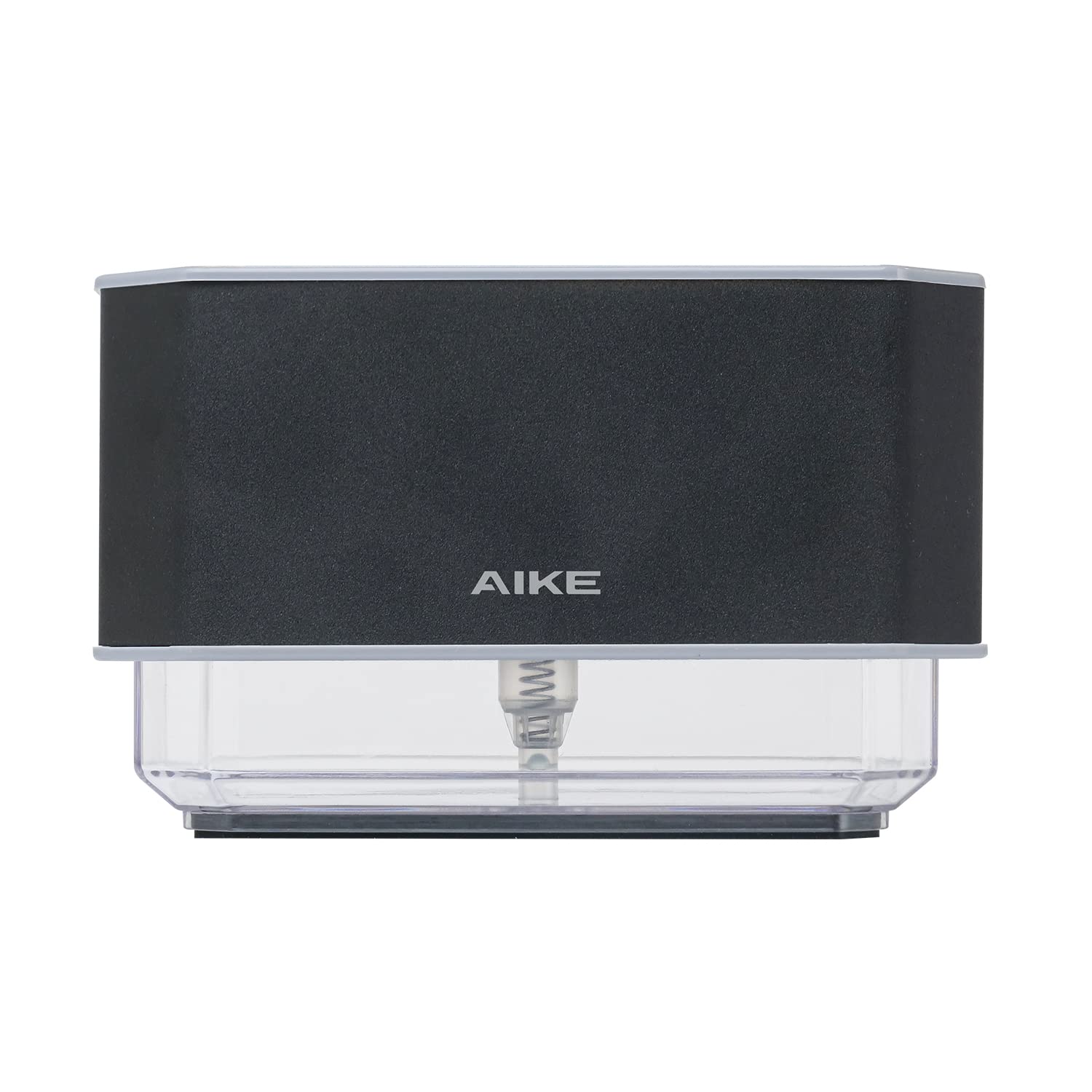 Aike Stainless Steel Dish Soap Dispenser And Sponge Holder For Kitchen Sink Black, (Sponge Not Included)