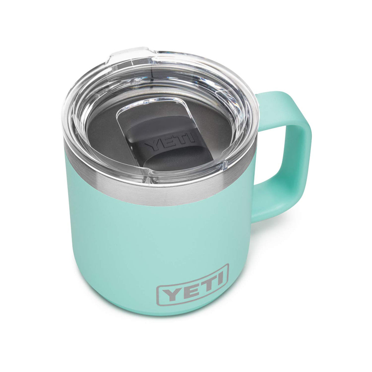 Yeti Rambler 10 Oz Stackable Mug, Vacuum Insulated, Stainless Steel With Magslider Lid, Seafoam