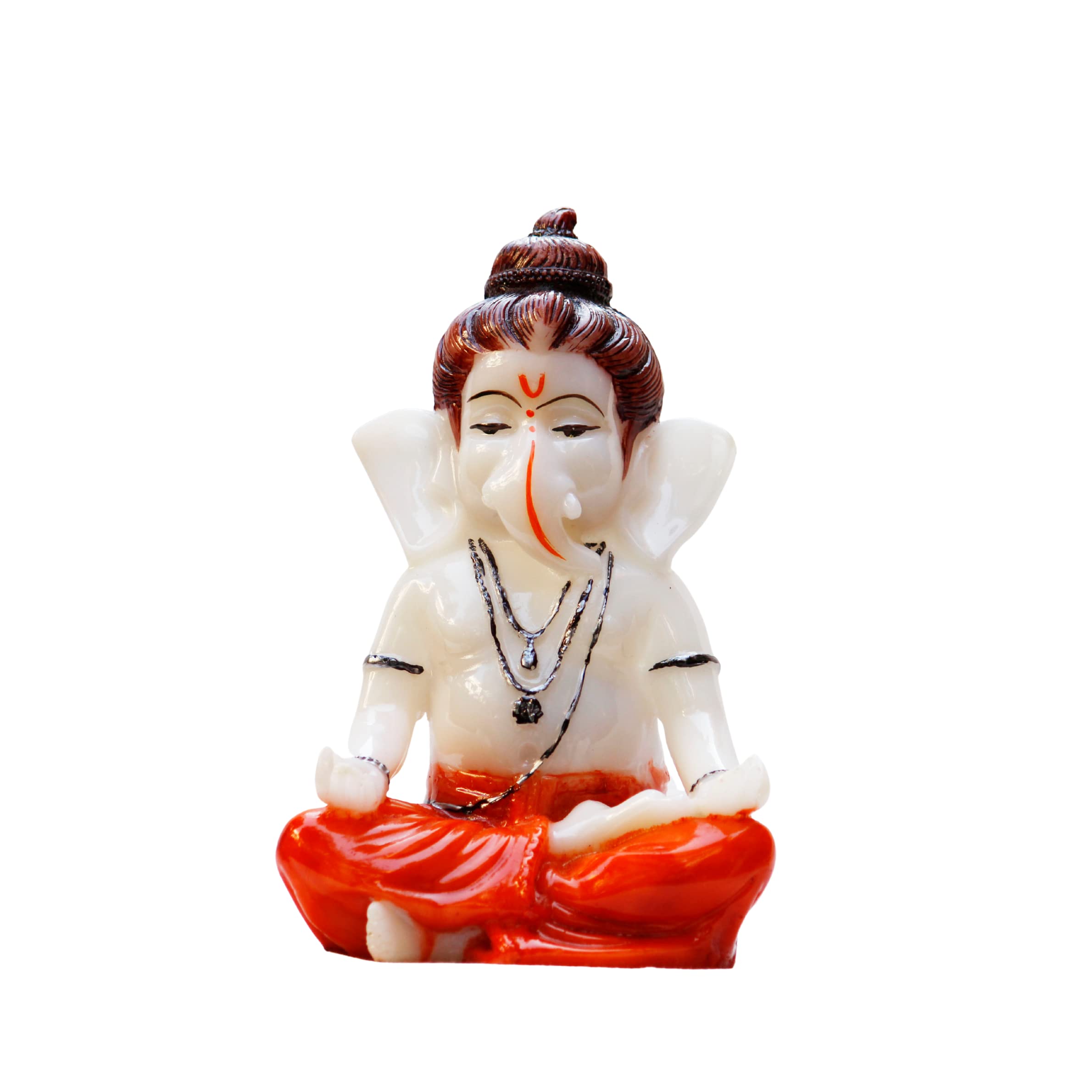 Miss Peach Lord Ganesh Ji Idol Ganesha Murti For Home Office Dcor,Orange