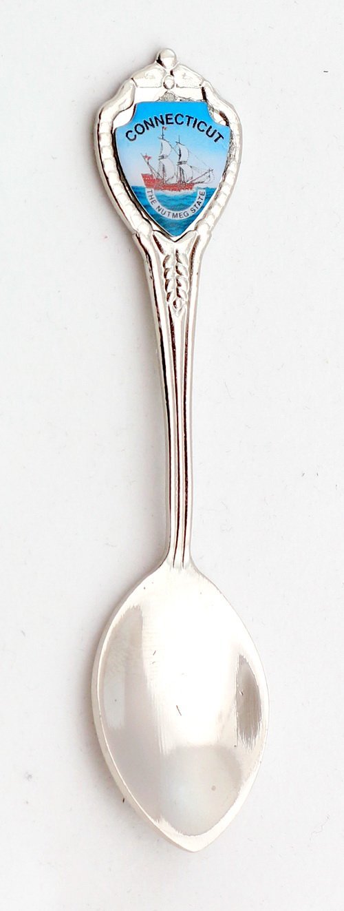 Connecticut State Souvenir Collectible Mini Spoon 3'' Lpco