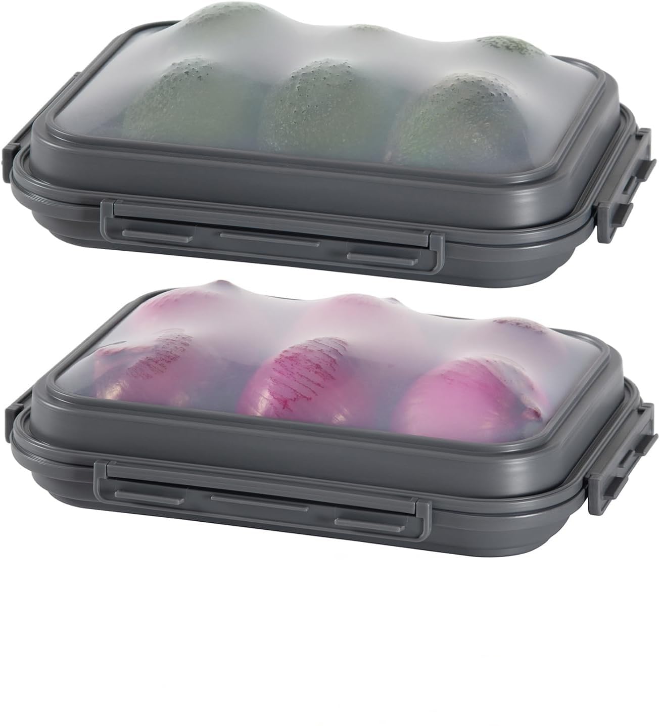 Mage Crab 2 Pack Silicone Food FreshKeeping Storage Containers with Lid (12 Cups /0.76 Gal), BPAFree, Leakproof Lock Clips, Ve