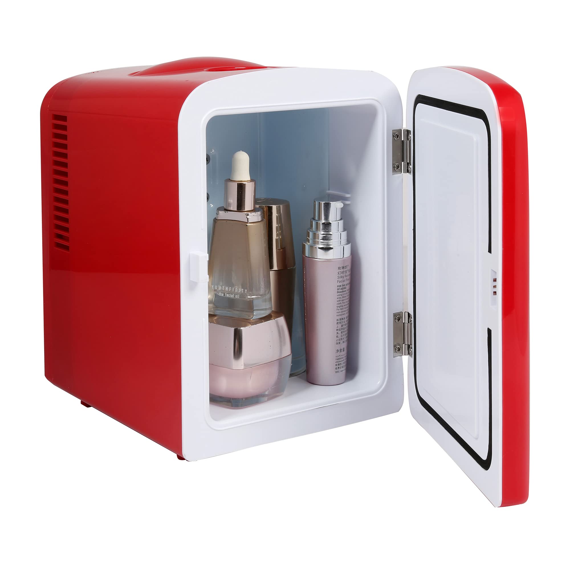 Frigidaire Red Efmis149_Amz Mini Portable Compact Personal Fridge Cooler, 4 Liter Capacity Chills Six 12 Oz Cans, 100% Freon-Fre