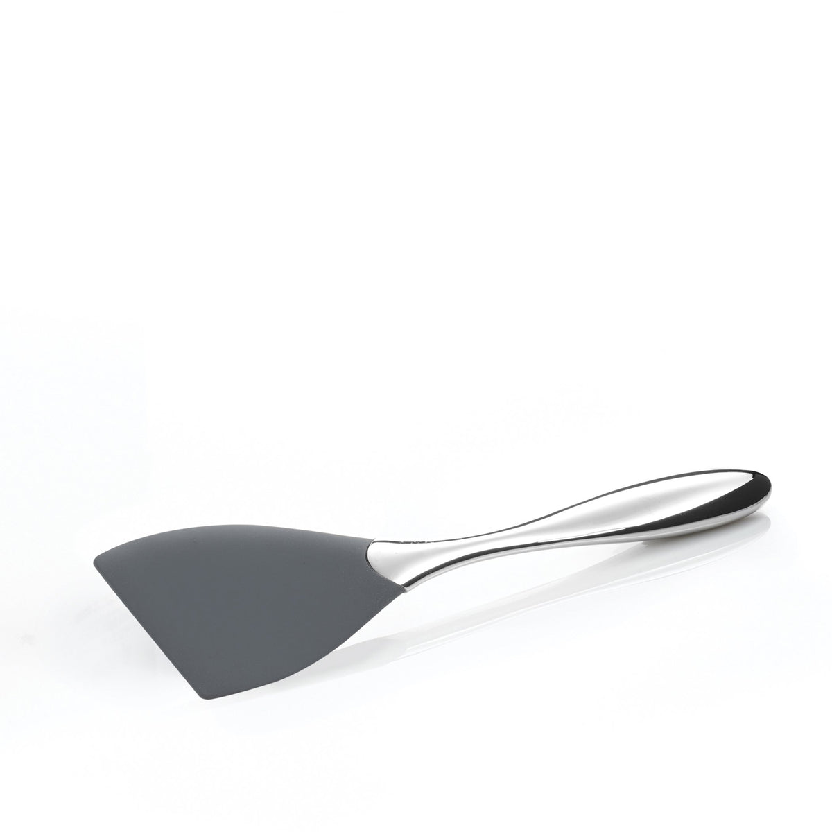Nambe - Gourmet Collection - Curvo Spatula Slanted - Measures At 12'' - Made With Stainless Steel And Silicone - Designed By Ste