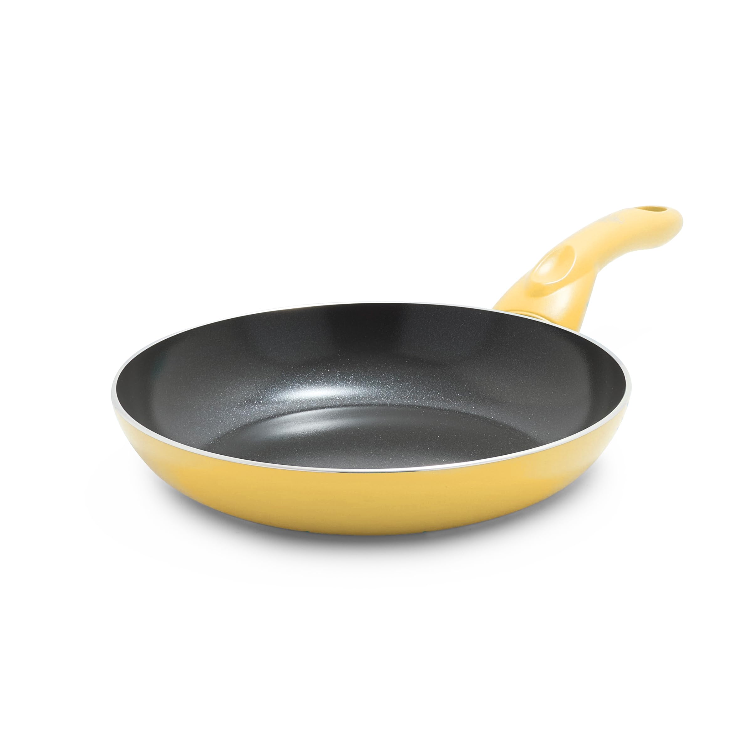 GreenLife Essentials 8 Frying Pan Skillet, PFASFree Ceramic Nonstick, Induction Ready Cookware, Dishwasher Safe, Yellow