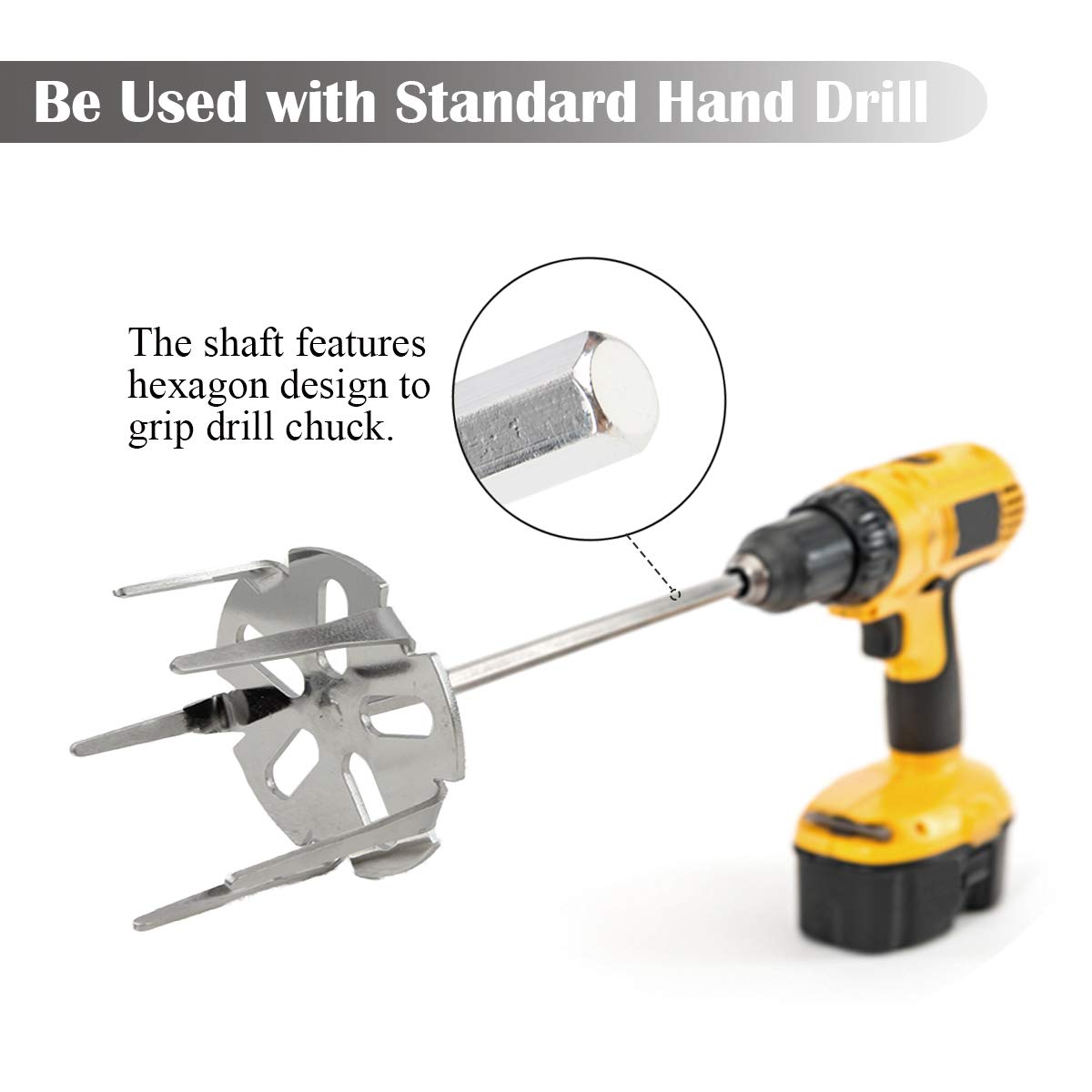 Kamaster Pork Puller Drill Attachment 304 Stainless Steel Meat Shredder Used With Standard Hand Drill For Bbq