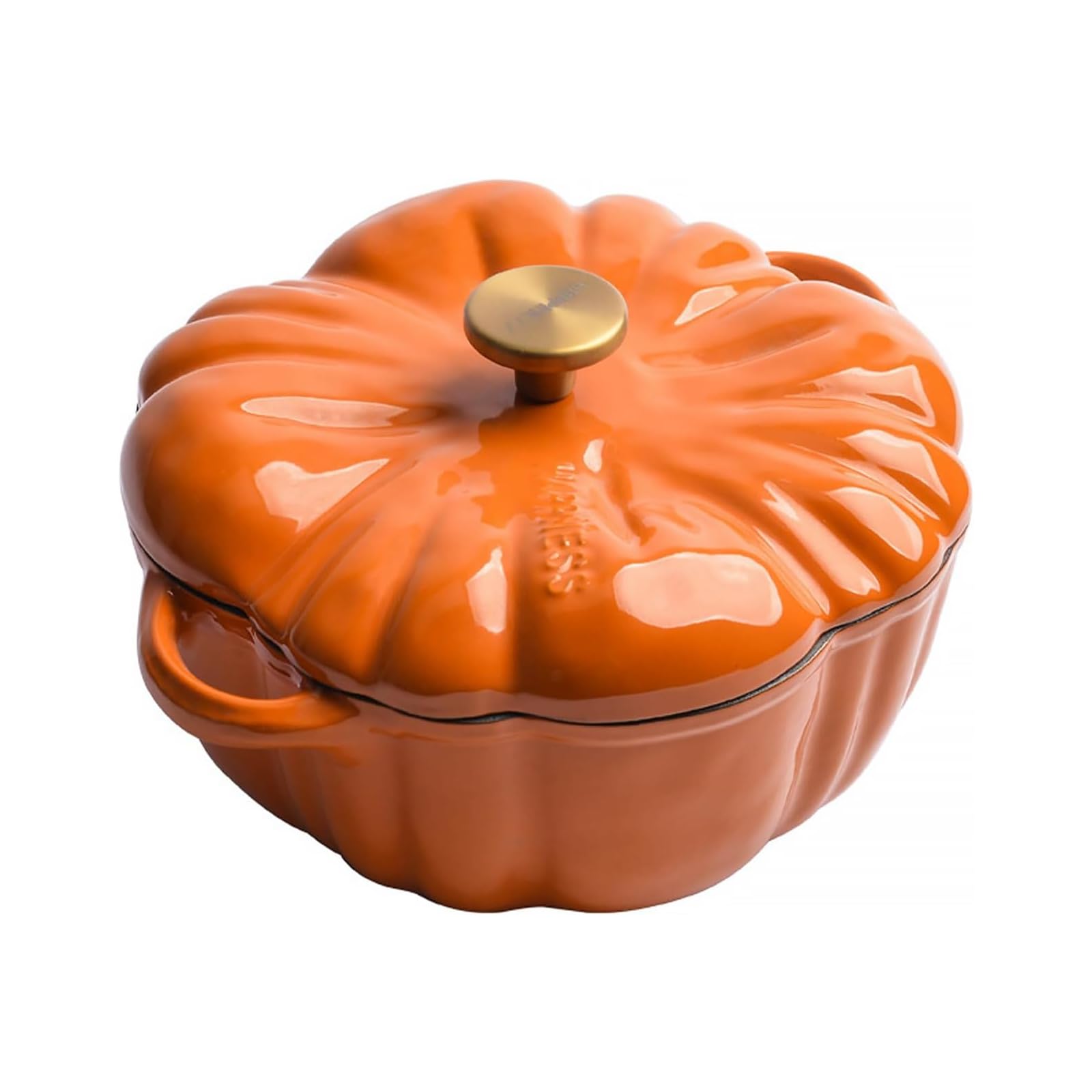 FTNESGYM 1.58QT Mini Pumpkin Enameled Cast Iron Dutch Oven with Lid