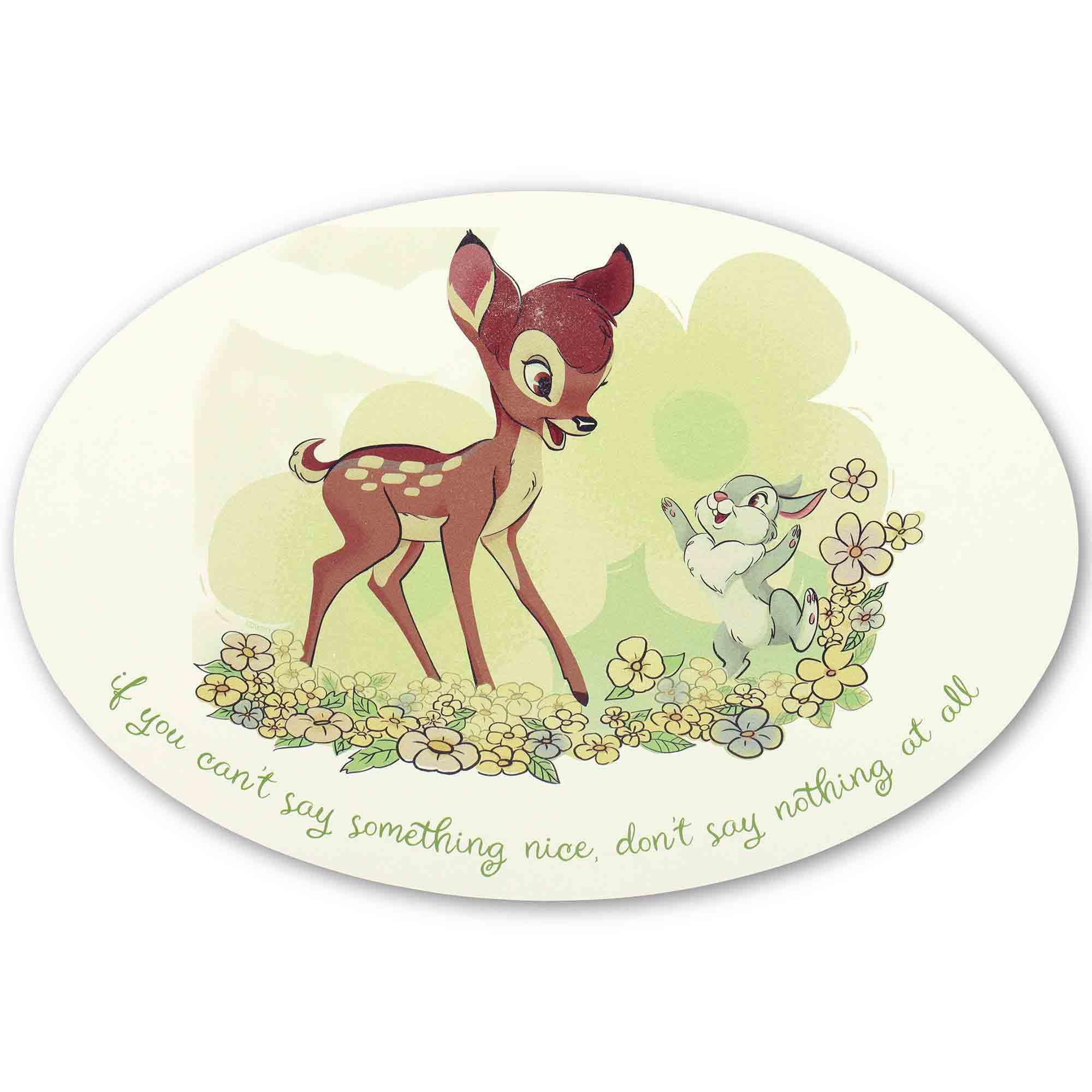 Open Road Brands Disney Bambi and Thumper If You Cant Say Something Nice Wood Wall Decor - Adorable Bambi Wall Art for Home