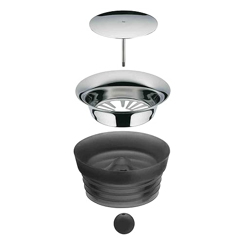 WMF Basic Water Decanter 1L Height 29 cm close-Up Stopper glass cromarganA Stainless Steel Silver