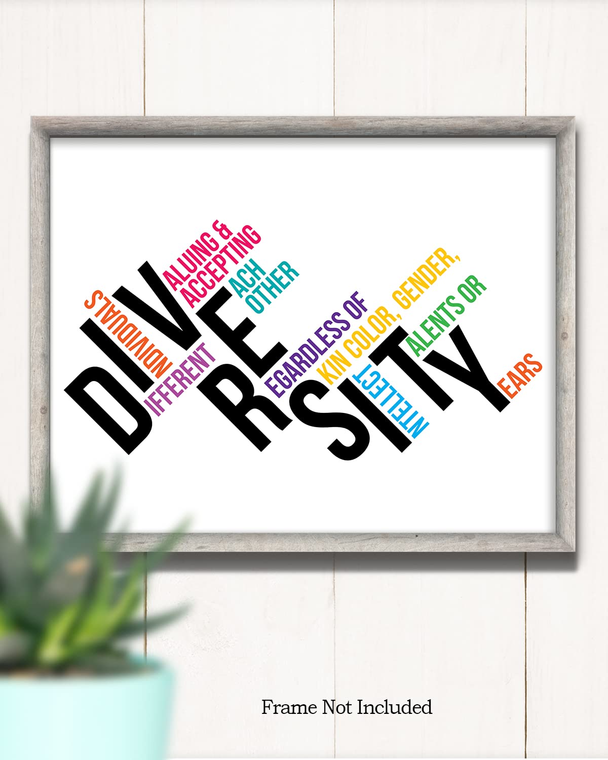 Diversity Wall Art - Social Justice Decor - Diversity Posters For Classroom - Motivational Posters For Classroom - Equality Wall