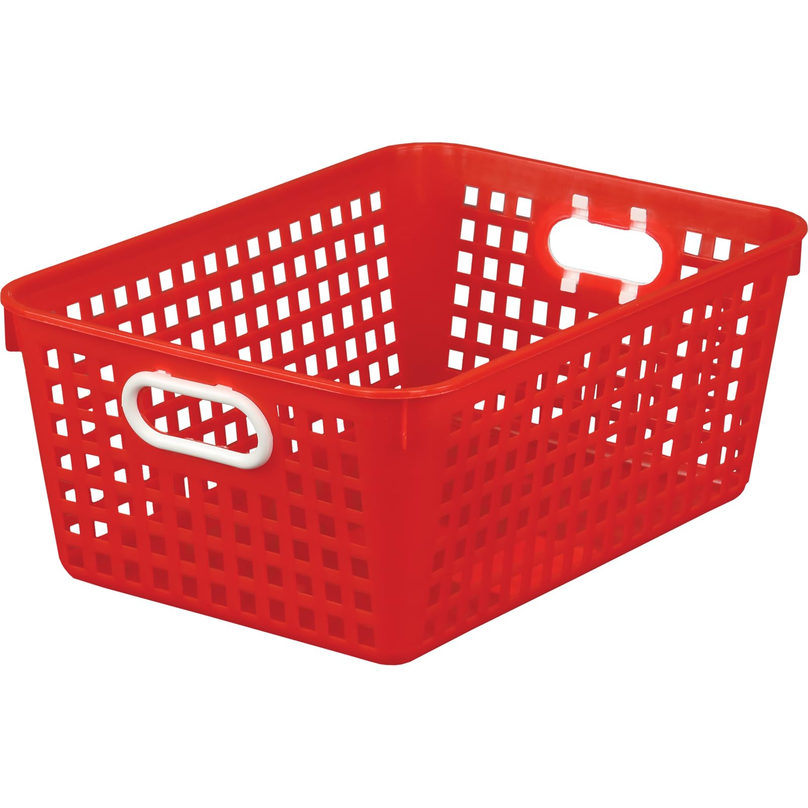 Really Good Stuff Large Plastic Book Baskets, 13?'' By 10'' By 5?'' - 12 Pack, Red | Classroom Library Organizer, Toy Storage, M