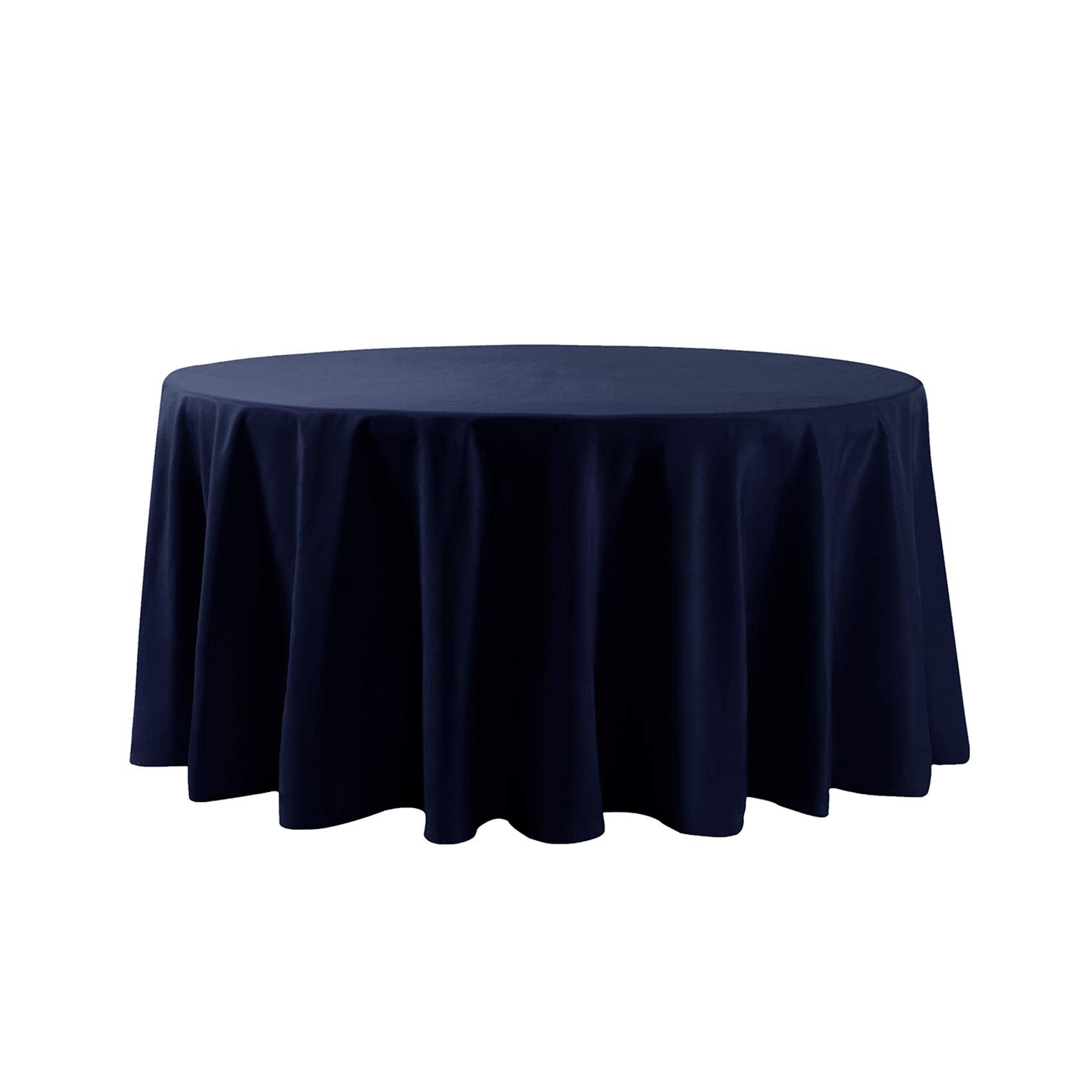 108 Inch Round Tablecloth Washable Polyester Table Cloth Decorative Table Cover For Wedding Party Dining Banquet(108 Inch,Navy)